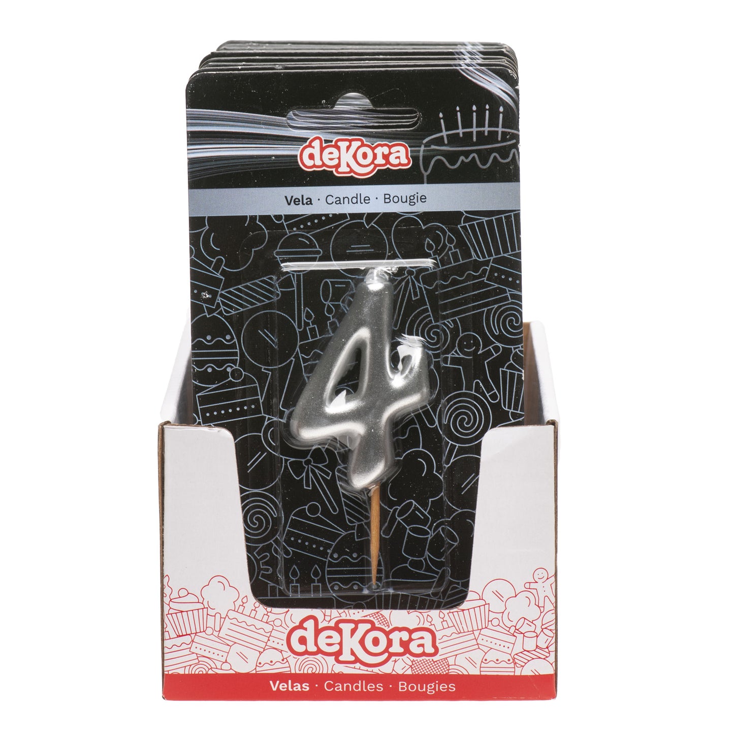 SILVER COMIC BIRTHDAY CANDLE | Nº4