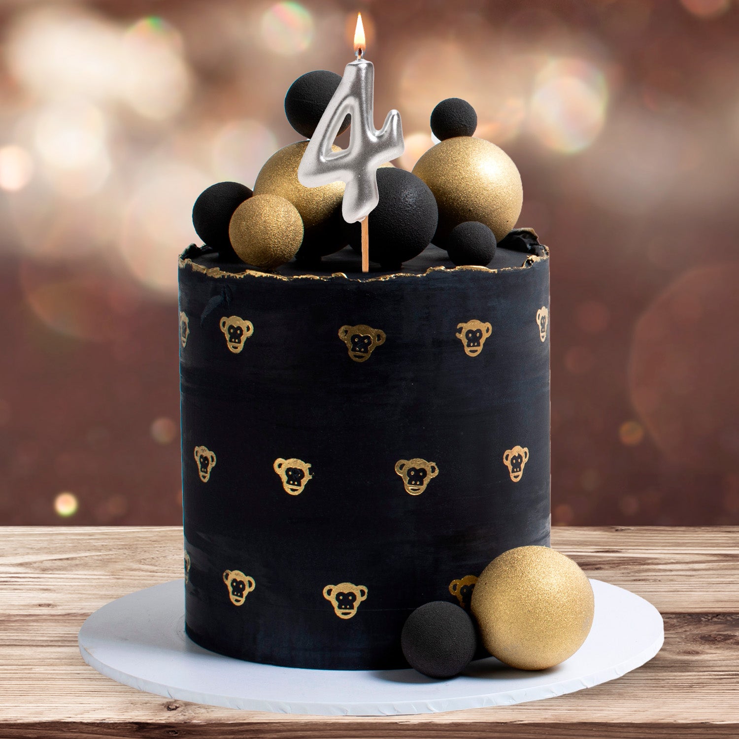 SILVER COMIC BIRTHDAY CANDLE | Nº4