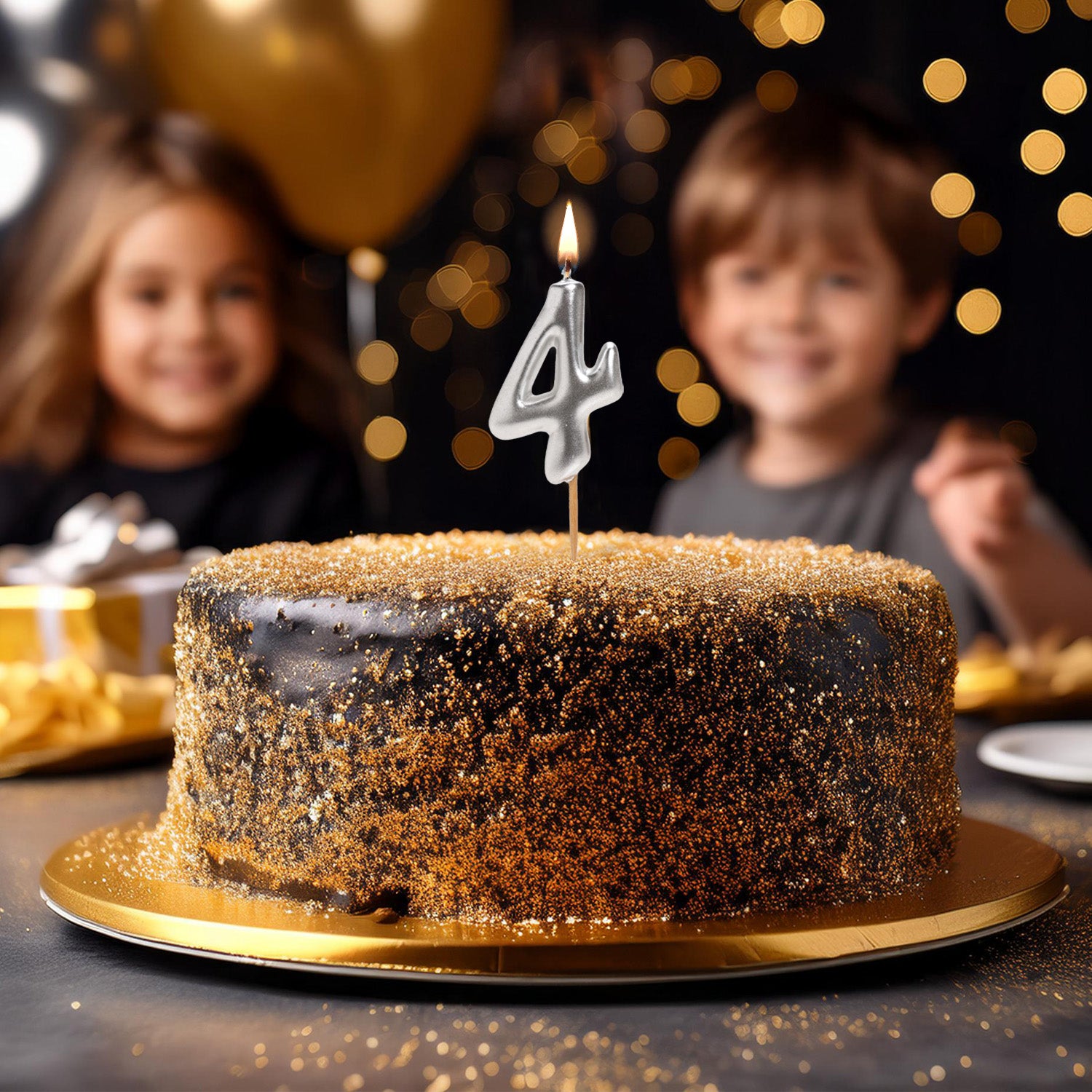 SILVER COMIC BIRTHDAY CANDLE | Nº4