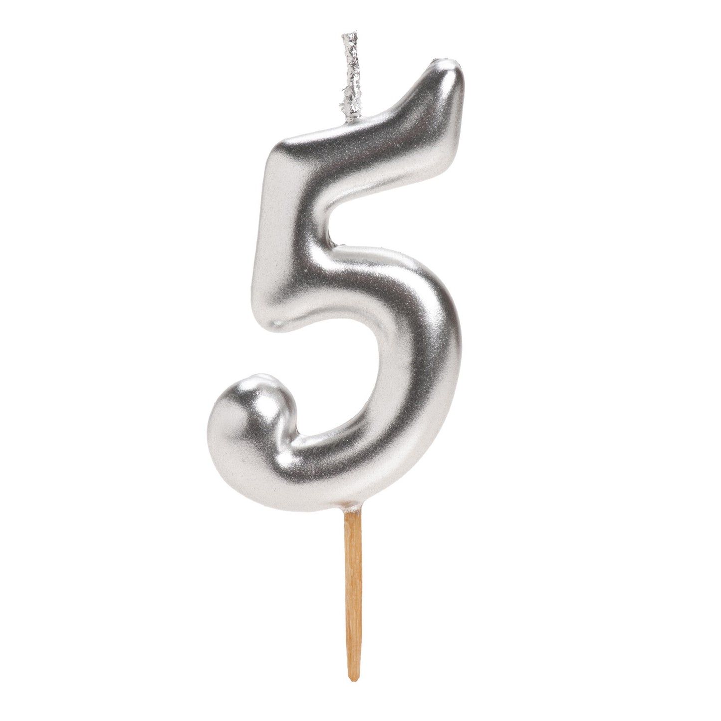 SILVER COMIC BIRTHDAY CANDLE | Nº5