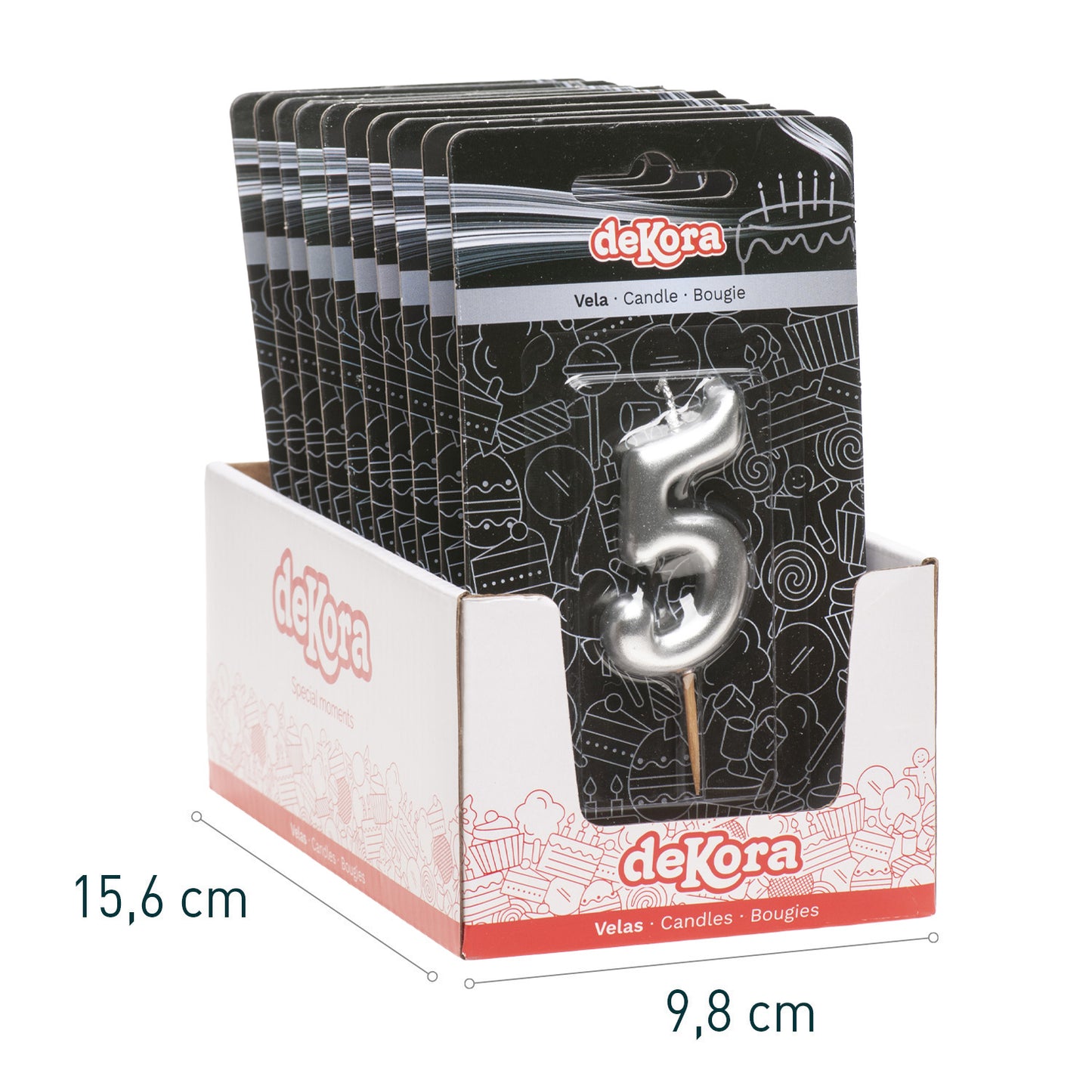 VELA ANIVERSÁRIO COMIC PRATA | Nº5