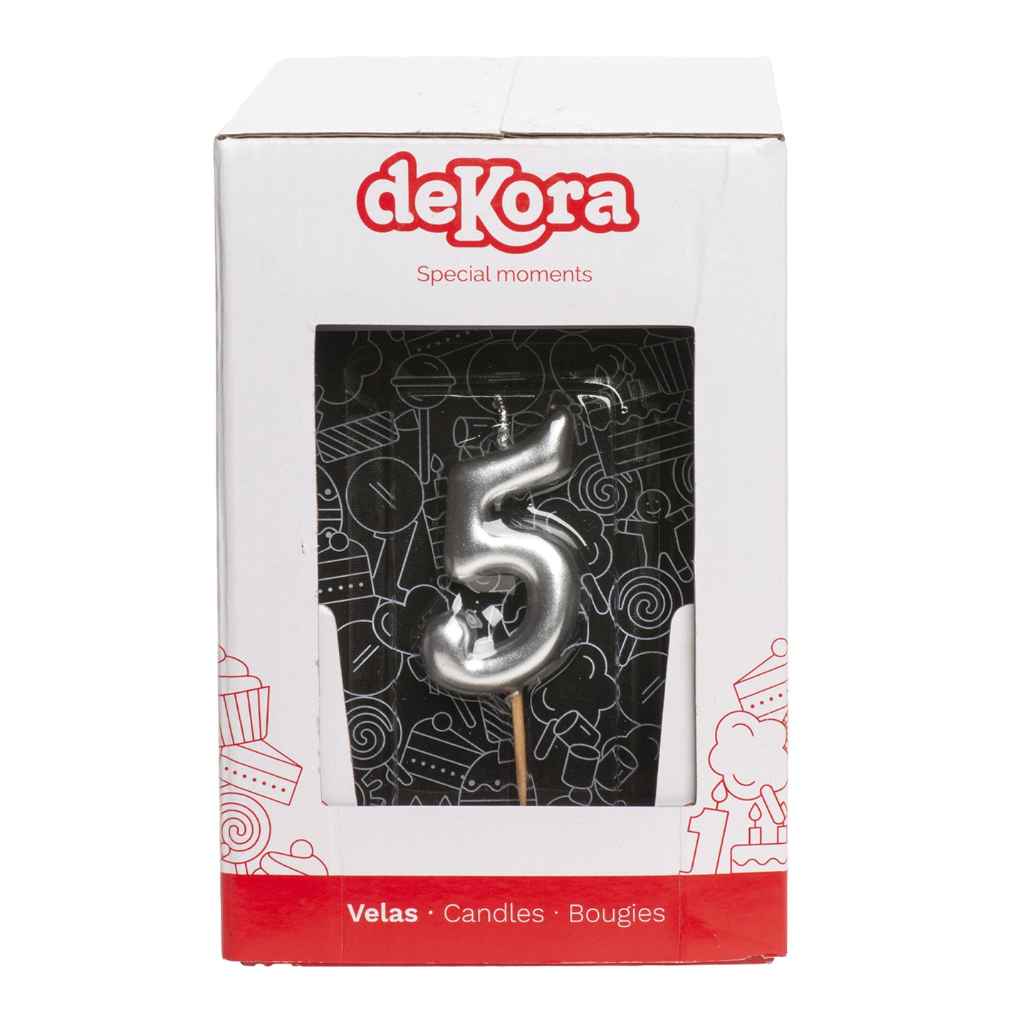 VELA ANIVERSÁRIO COMIC PRATA | Nº5