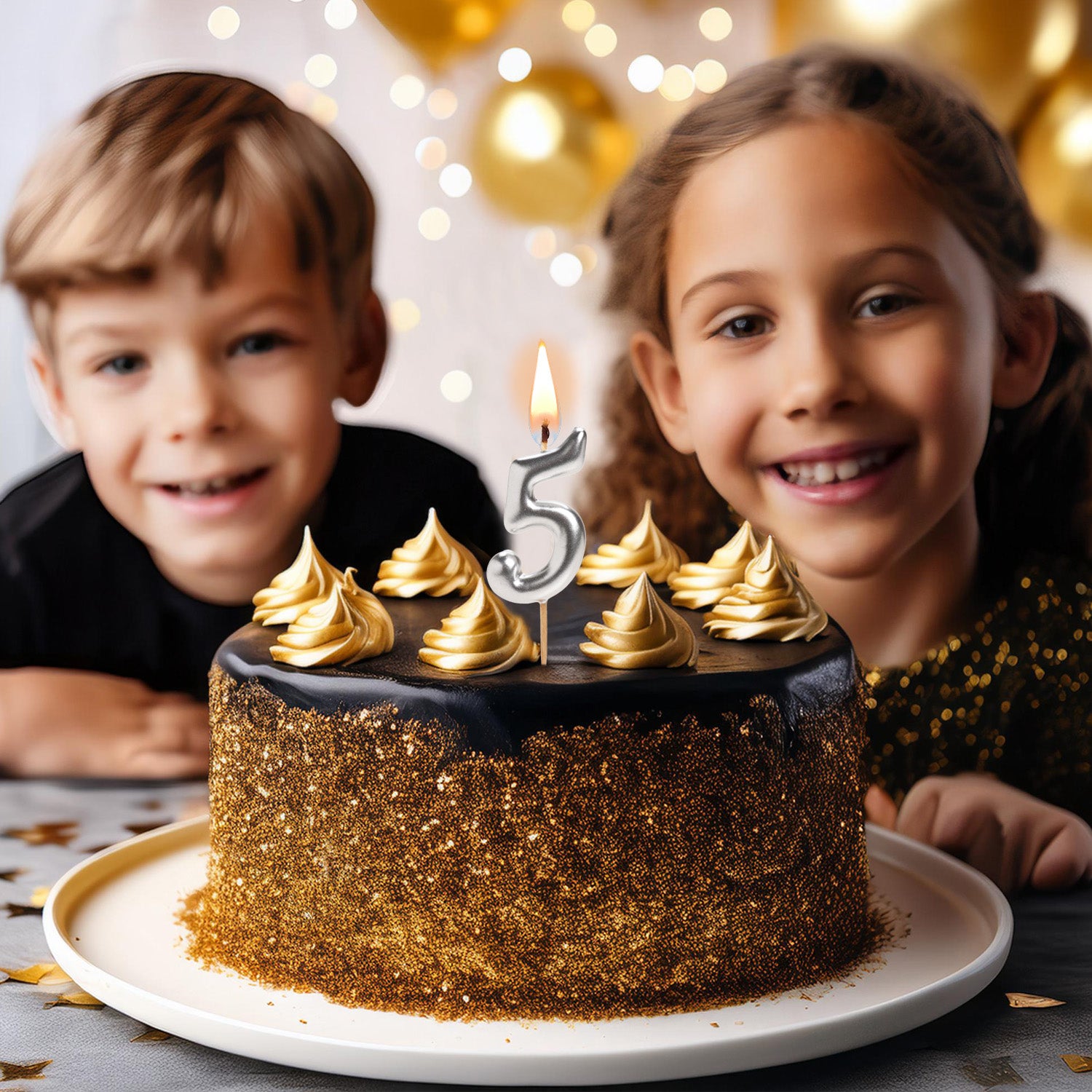 SILVER COMIC BIRTHDAY CANDLE | Nº5
