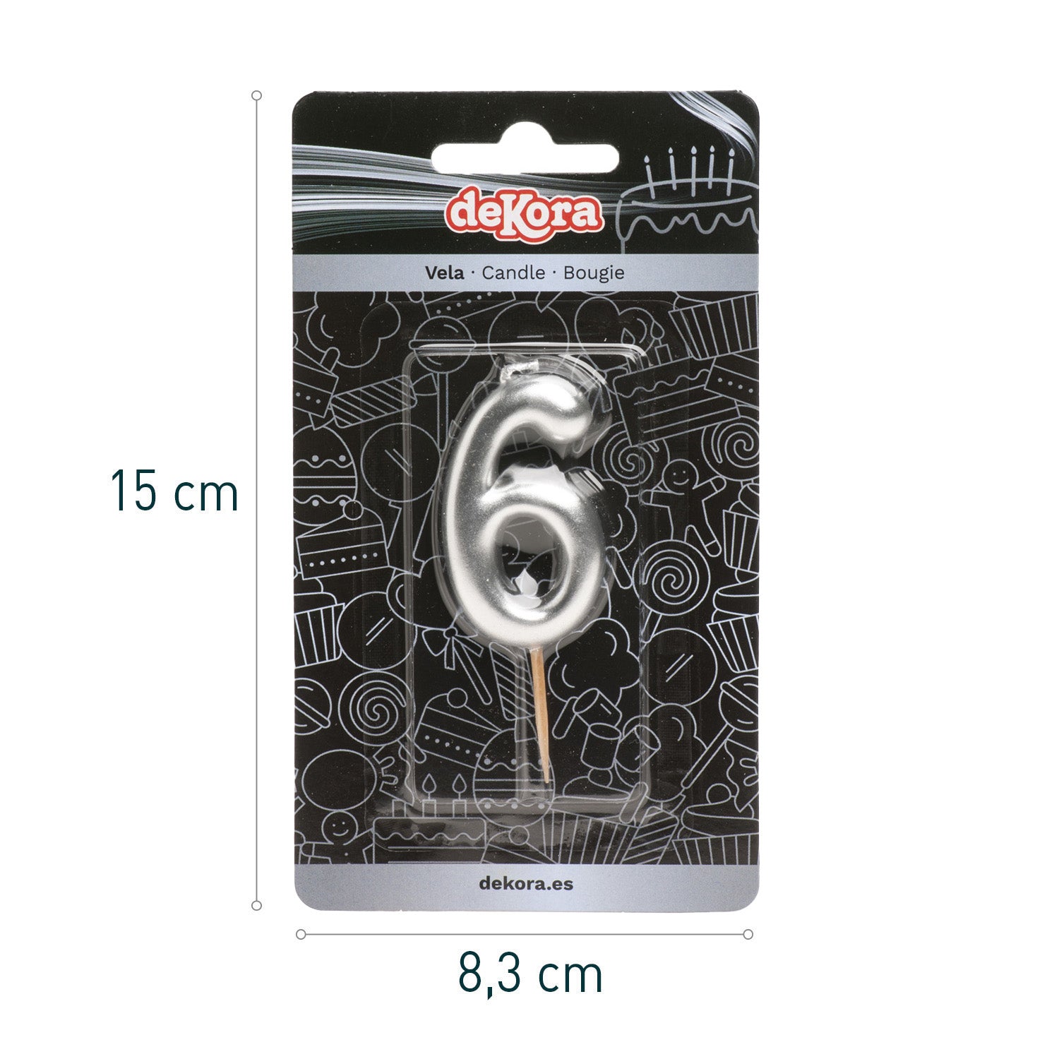 VELA ANIVERSÁRIO COMIC PRATA | Nº6