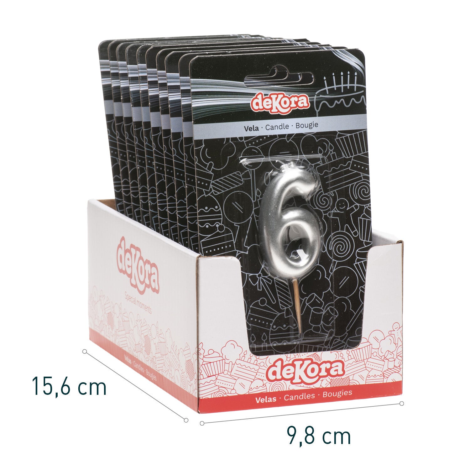 VELA ANIVERSÁRIO COMIC PRATA | Nº6