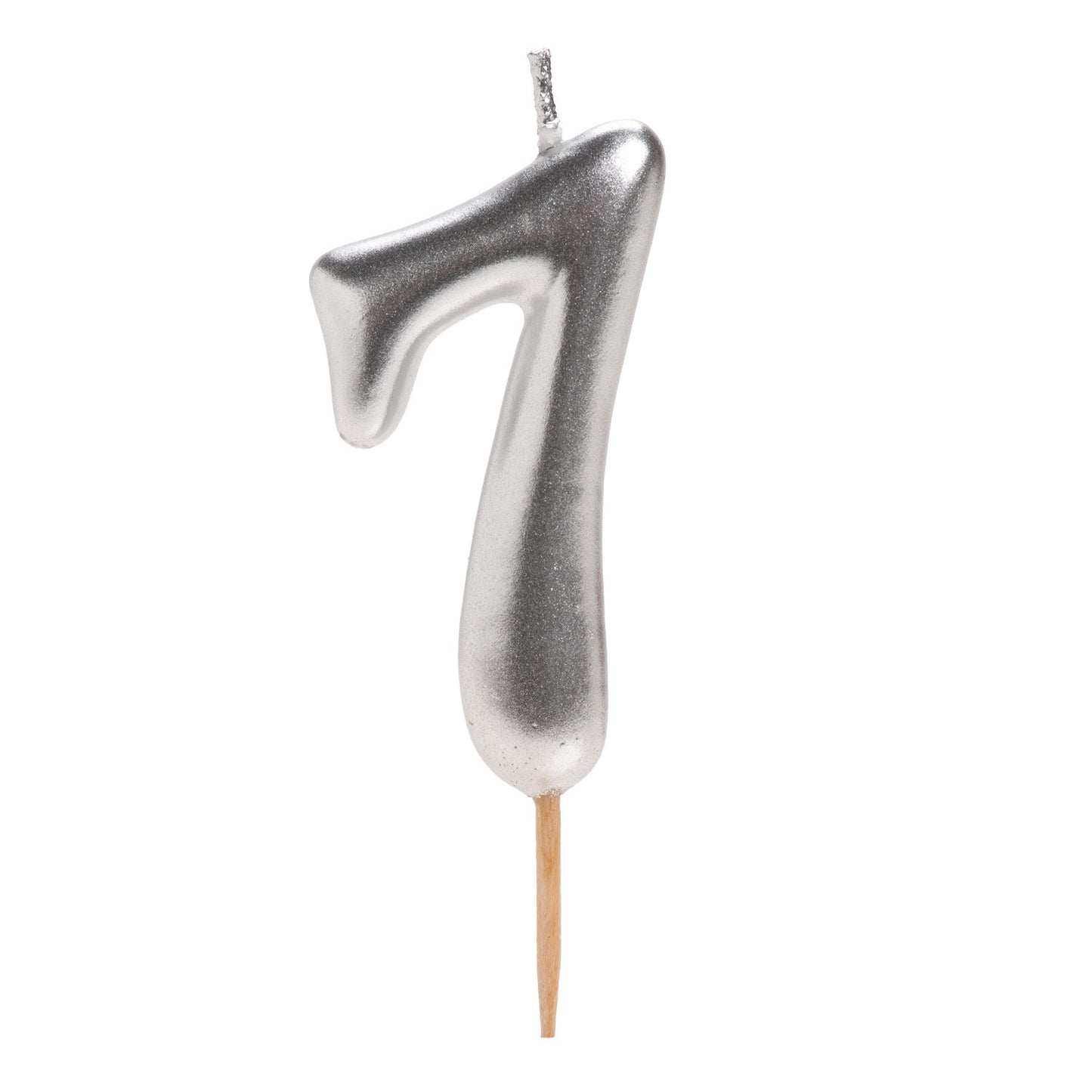 SILVER COMIC BIRTHDAY CANDLE | Nº7