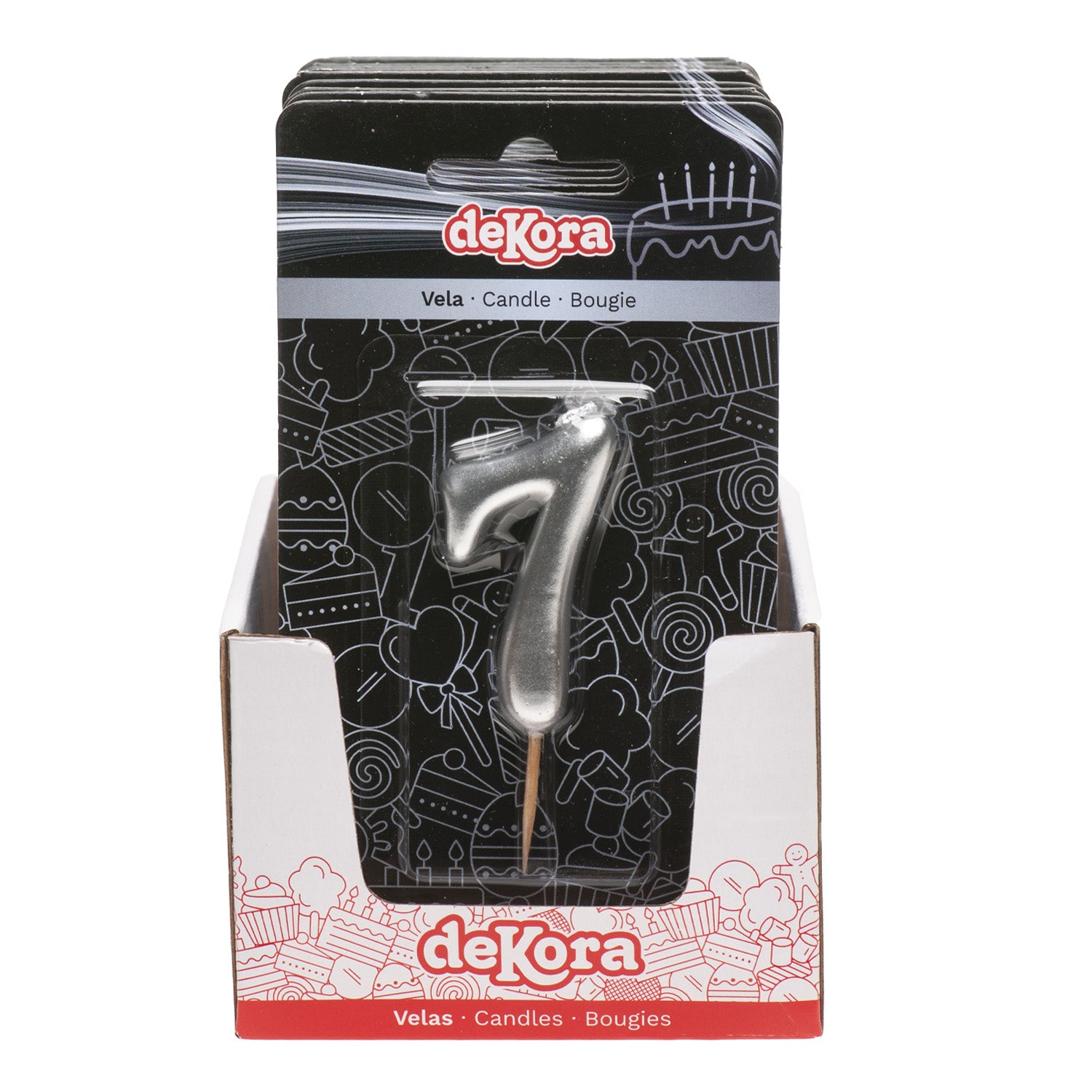 SILVER COMIC BIRTHDAY CANDLE | Nº7