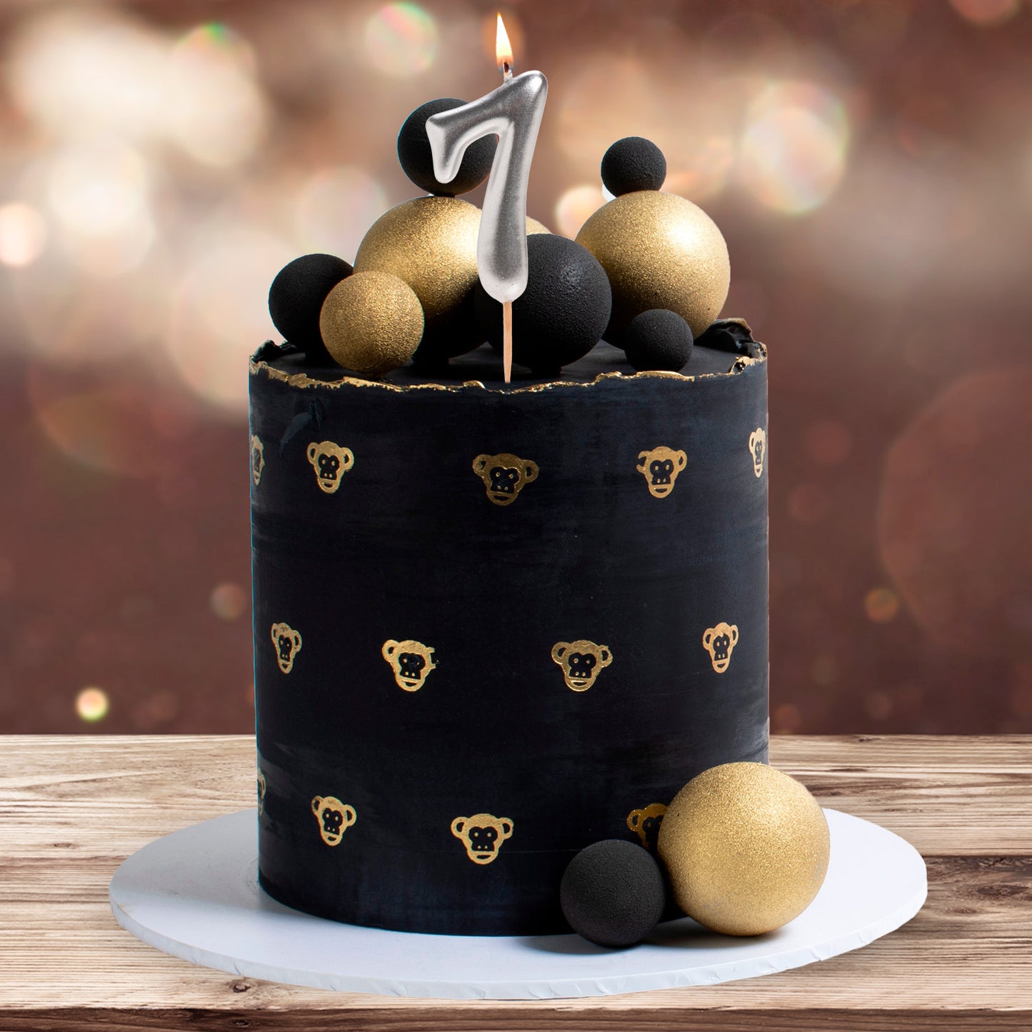 SILVER COMIC BIRTHDAY CANDLE | Nº7