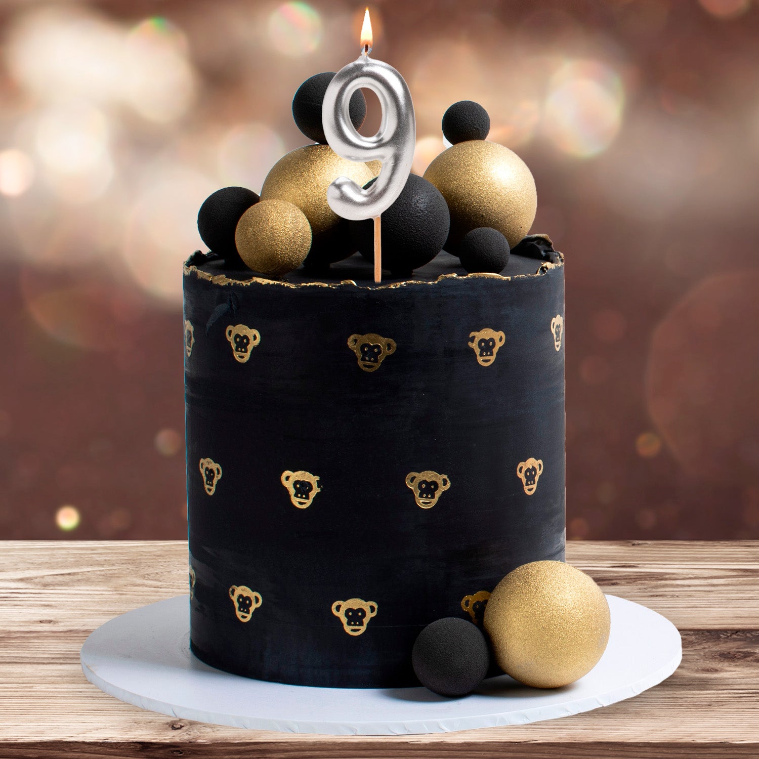 SILVER COMIC BIRTHDAY CANDLE | Nº9