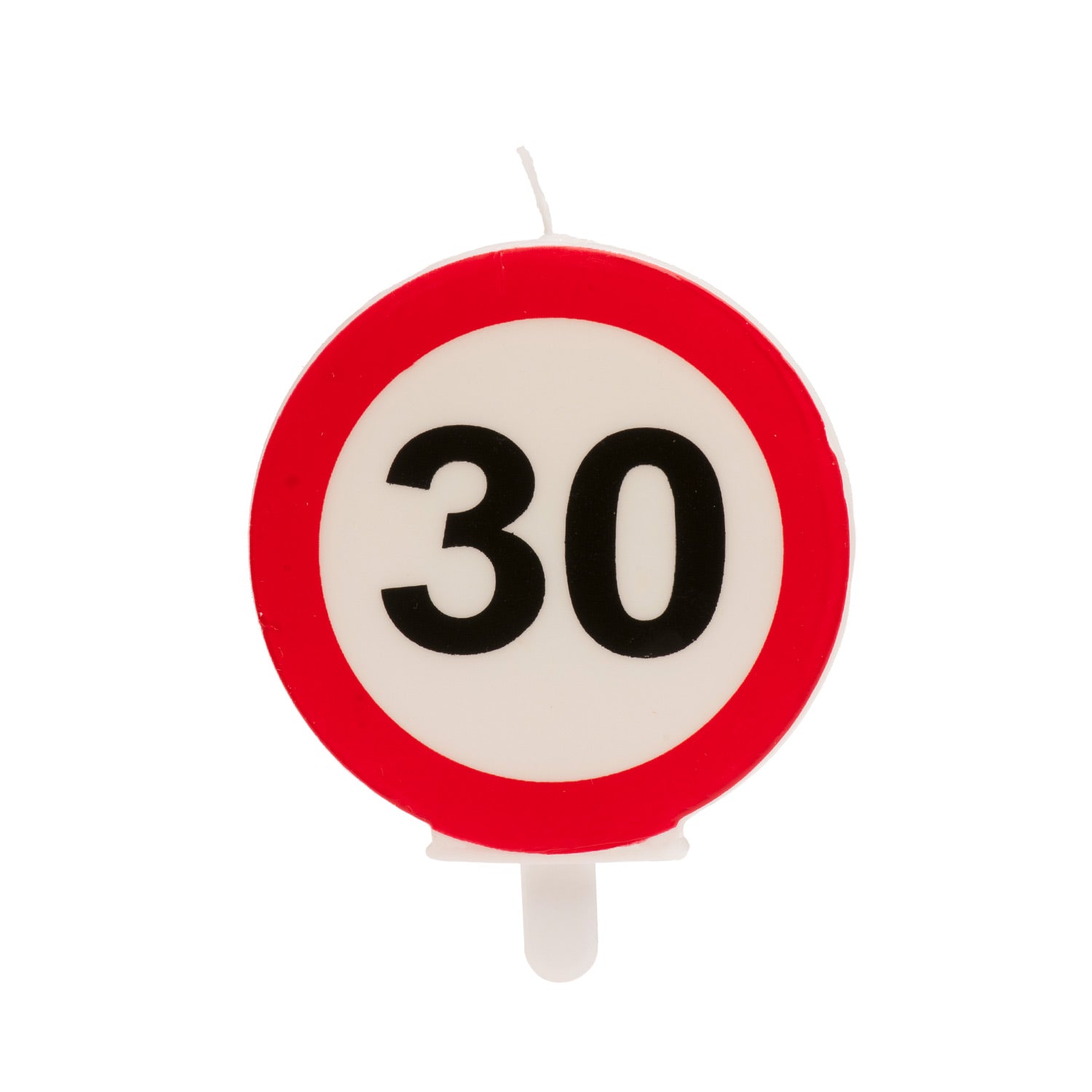 VELA 30 CUMPLEAÑOS SEÑAL PROHIBIDO 6,3CM