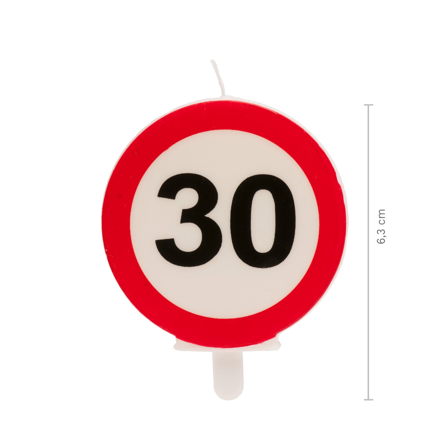 VELA 30 ANIVERSARIO SINAL PROIBIDO 6,3CM