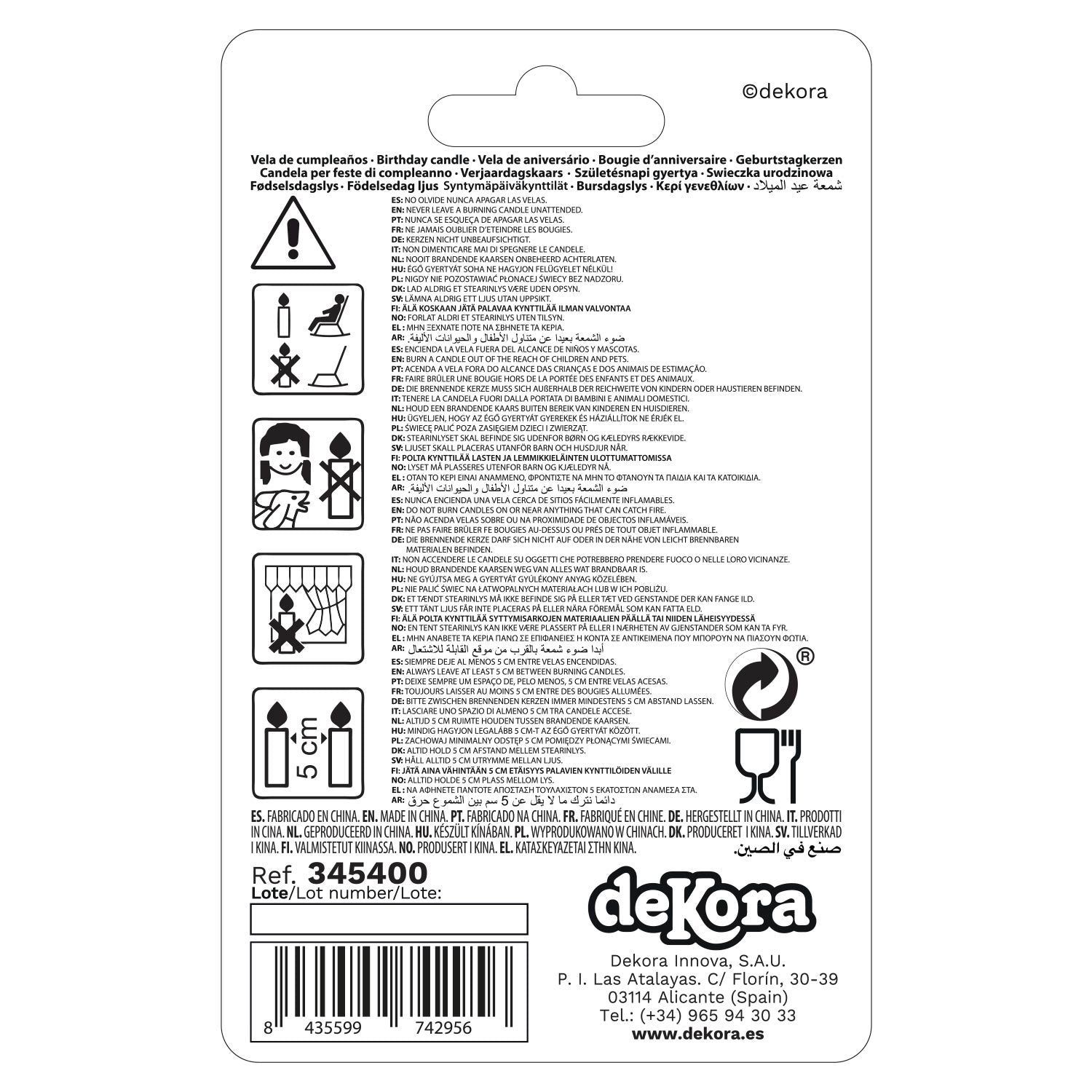 VELA 40 ANIVERSARIO SINAL PROIBIDO 6,3CM