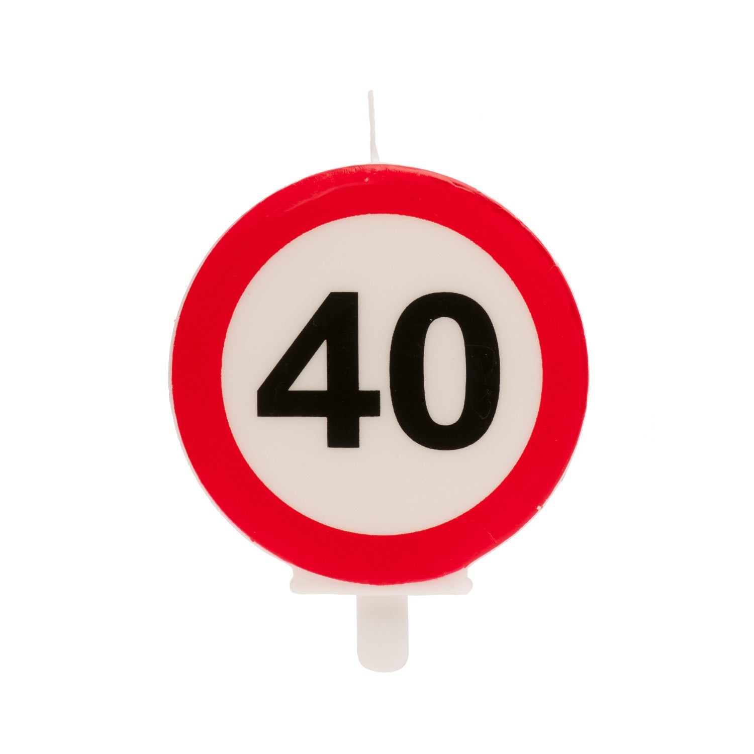 BOUGIE 40 ANNIVERSAIRE SIGNAL INTERDIT 6,3CM
