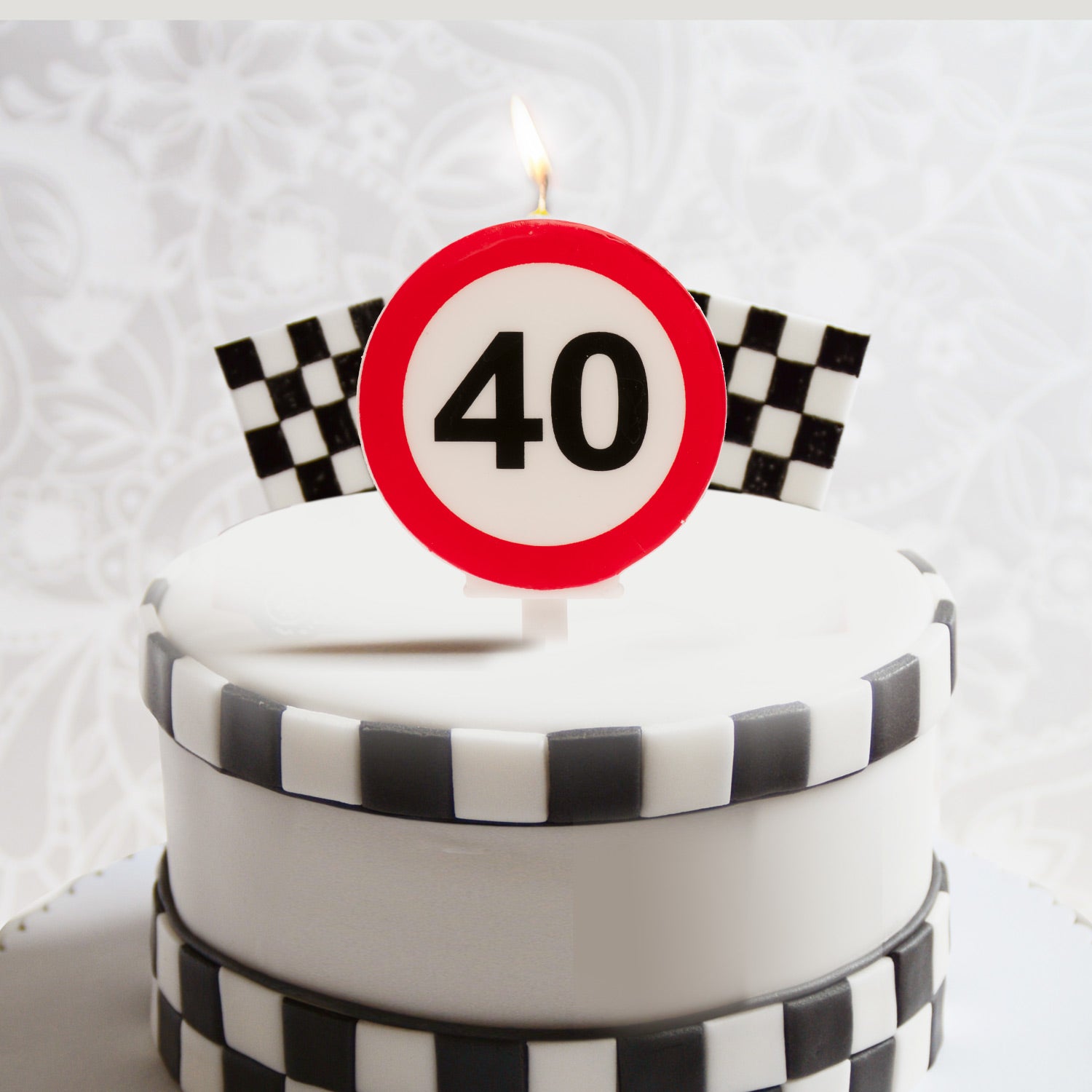 BOUGIE 40 ANNIVERSAIRE SIGNAL INTERDIT 6,3CM