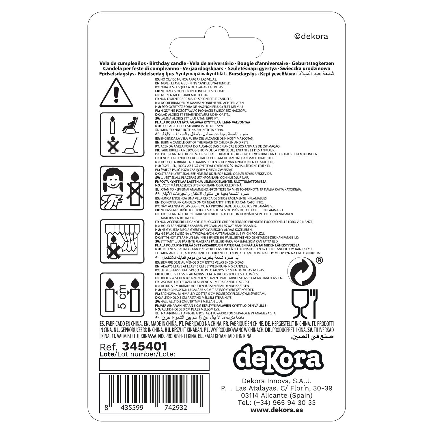 VELA 50 ANIVERSARIO SINAL PROIBIDO 6,3CM