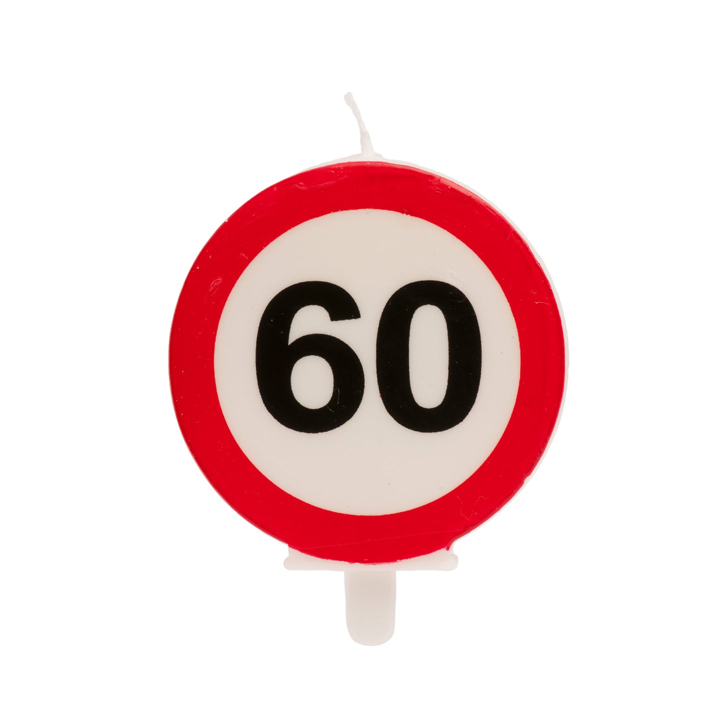VELA 60 CUMPLEAÑOS SEÑAL PROHIBIDO 6,3CM