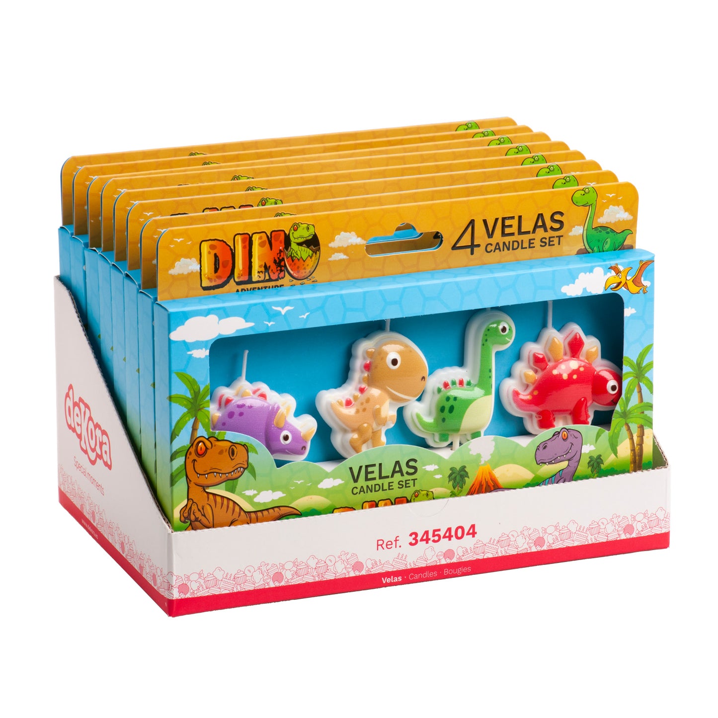 VELAS CUMPLEAÑOS DINOSAURIOS 4UD