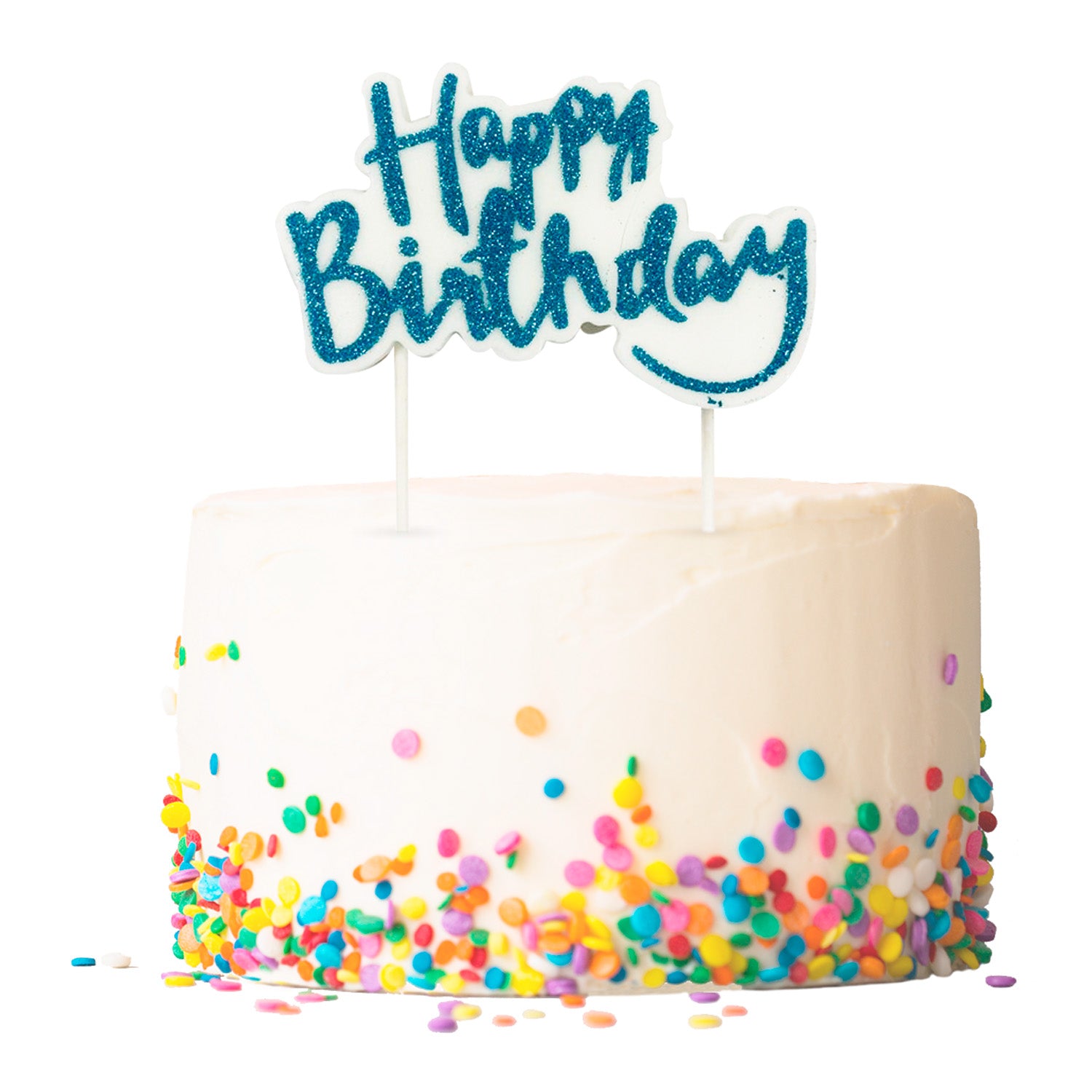 HAPPY BIRTHDAY BLUE CANDLE 10X6,5CM