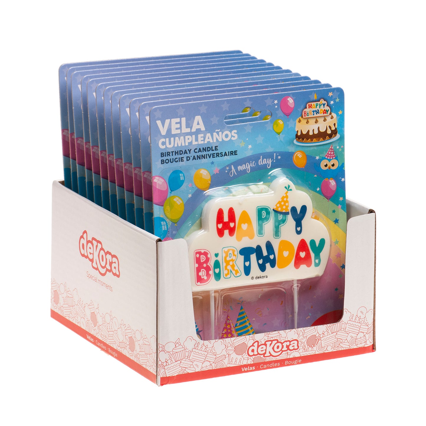 VELA CUMPLEAÑOS HAPPY BIRTHDAY 10X6CM