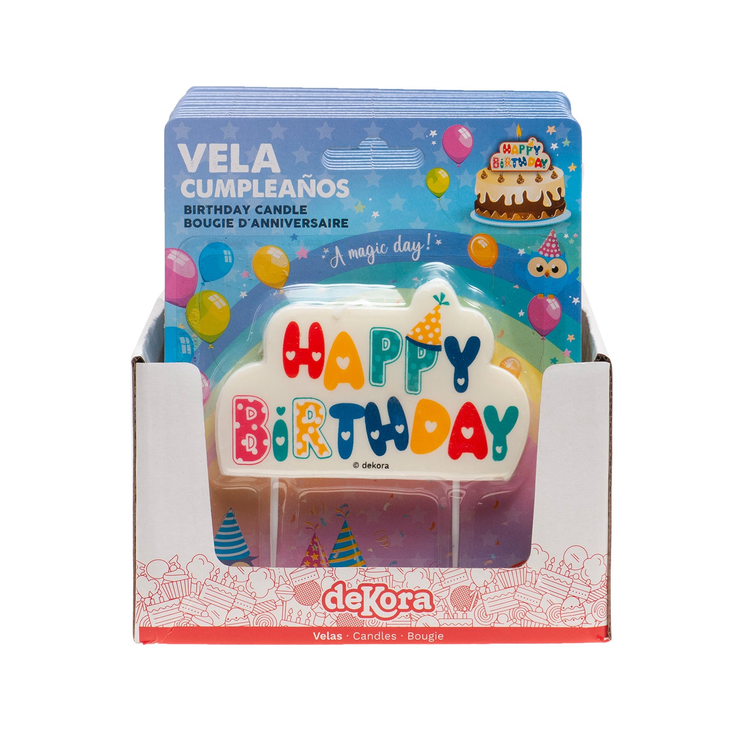 VELA CUMPLEAÑOS HAPPY BIRTHDAY 10X6CM