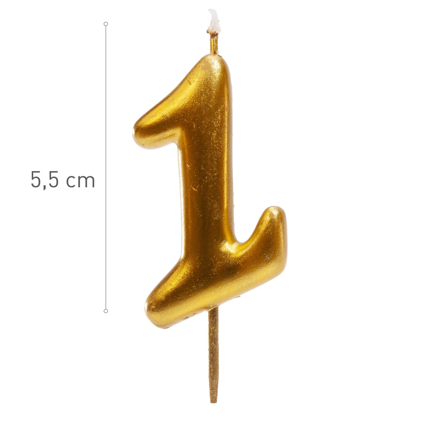 VELAS CUMPLEAÑOS COMIC ORO 5CM | Nº1