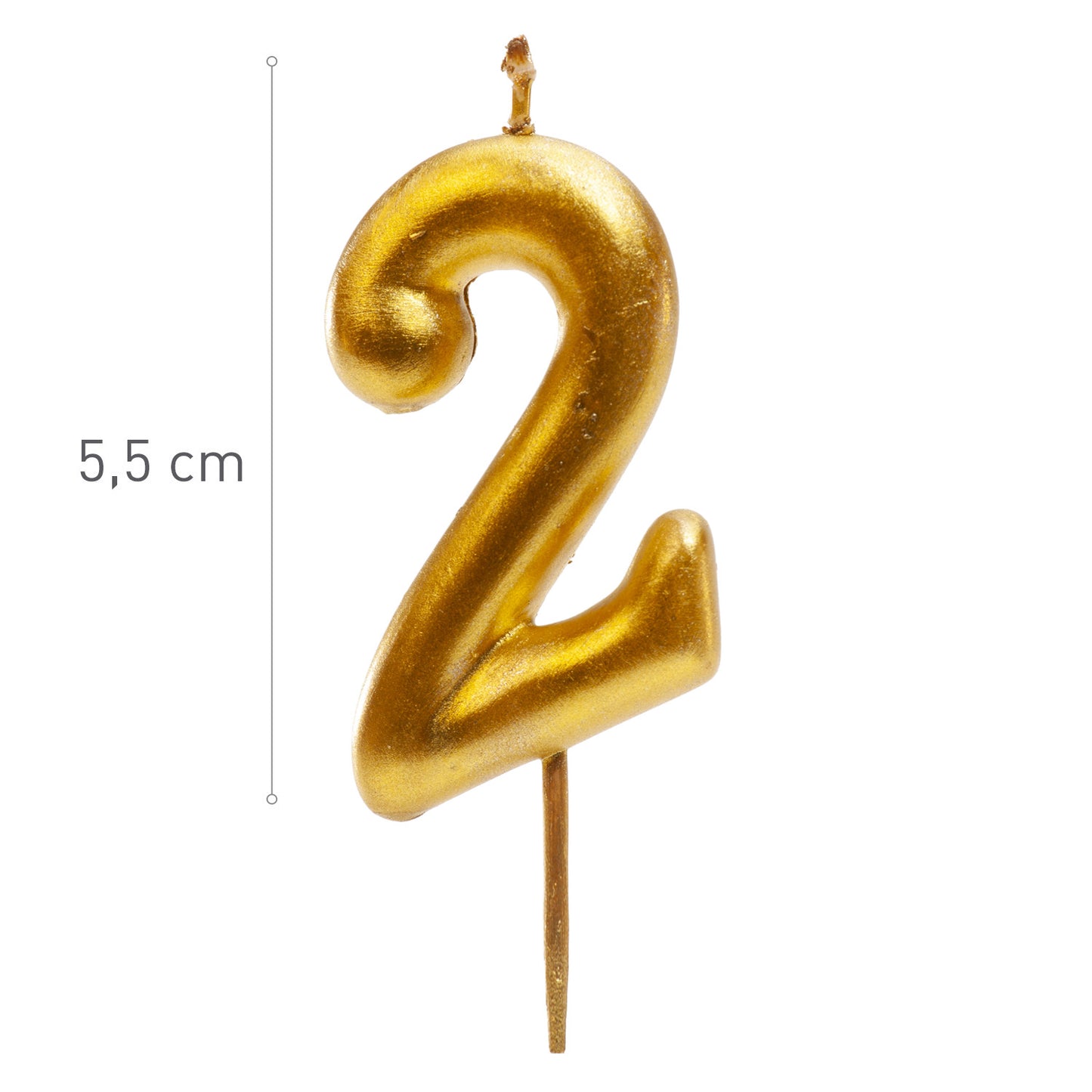 VELAS CUMPLEAÑOS COMIC ORO 5CM | Nº2