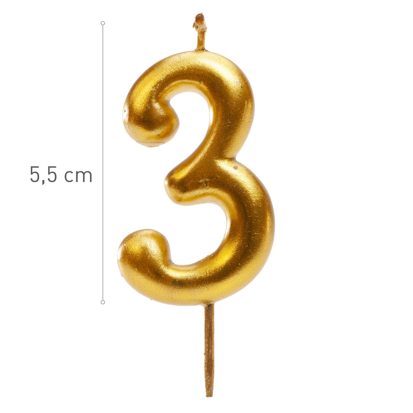 GOLD COMIC BIRTHDAY CANDLE | Nº3
