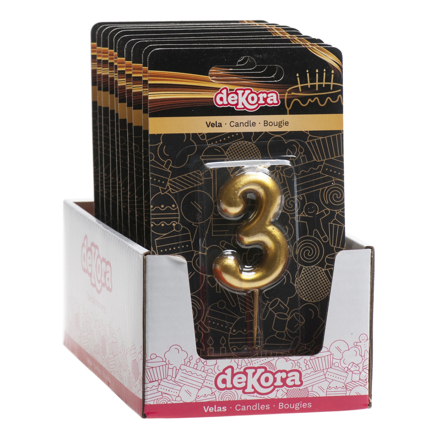 GOLD COMIC BIRTHDAY CANDLE | Nº3