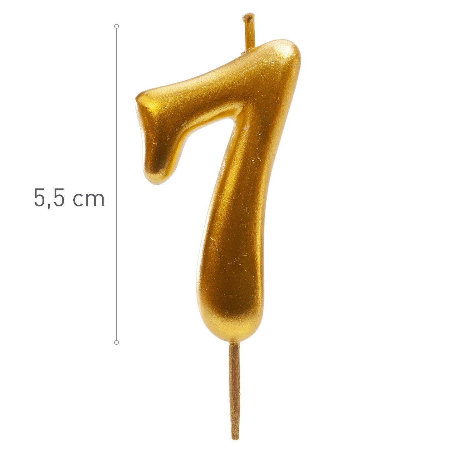 VELAS CUMPLEAÑOS COMIC ORO 5CM | Nº7