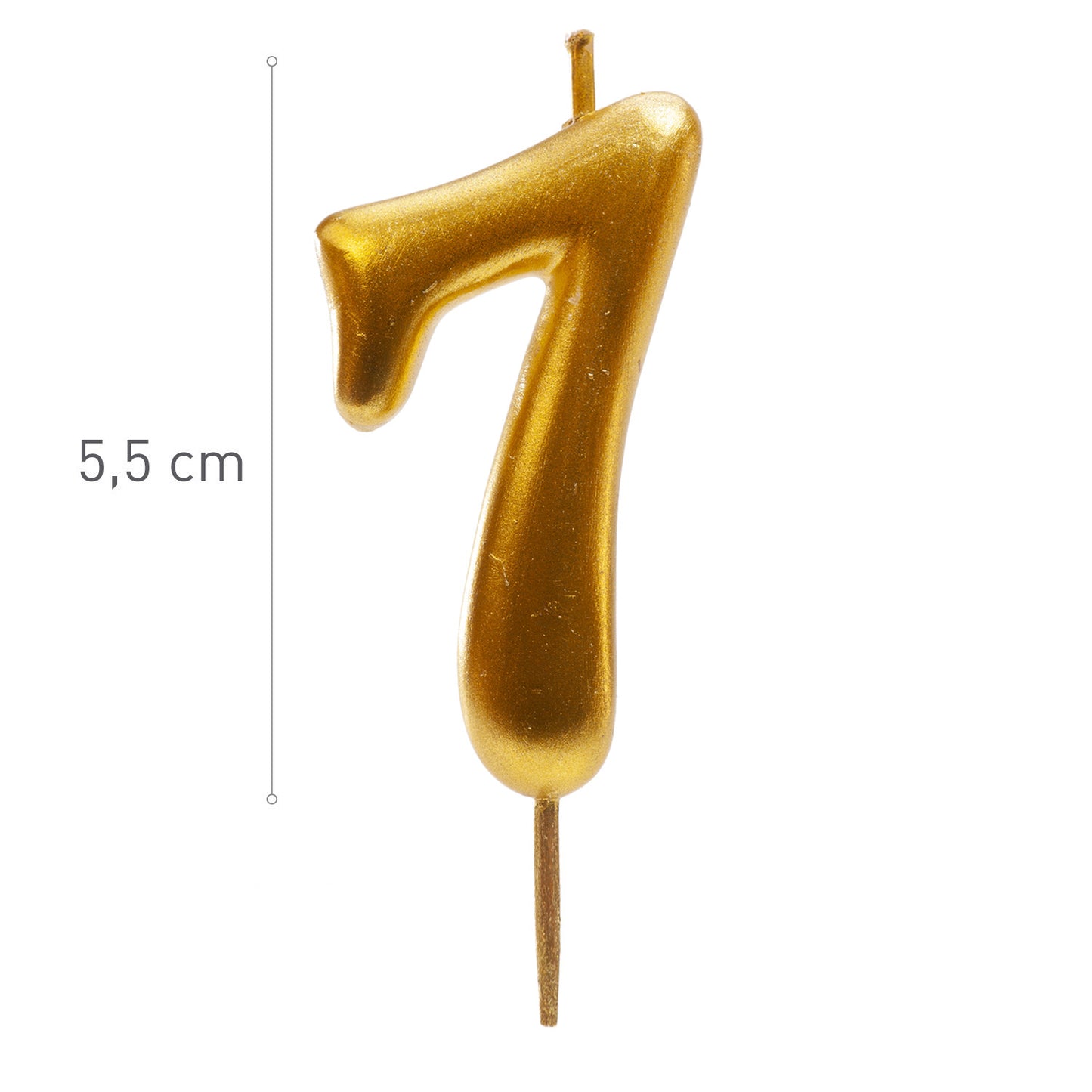 VELAS CUMPLEAÑOS COMIC ORO 5CM | Nº7