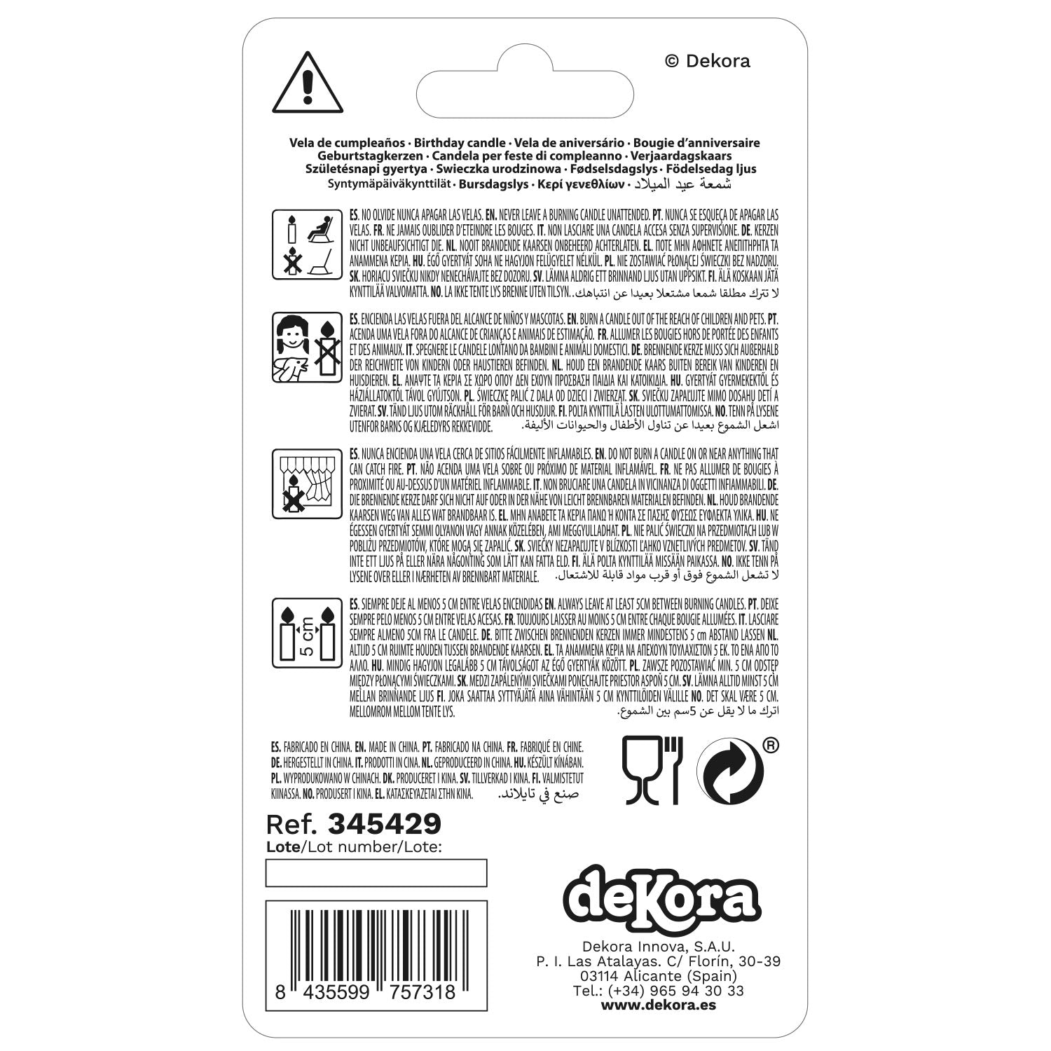 VELAS CUMPLEAÑOS COMIC ORO 5CM | Nº9