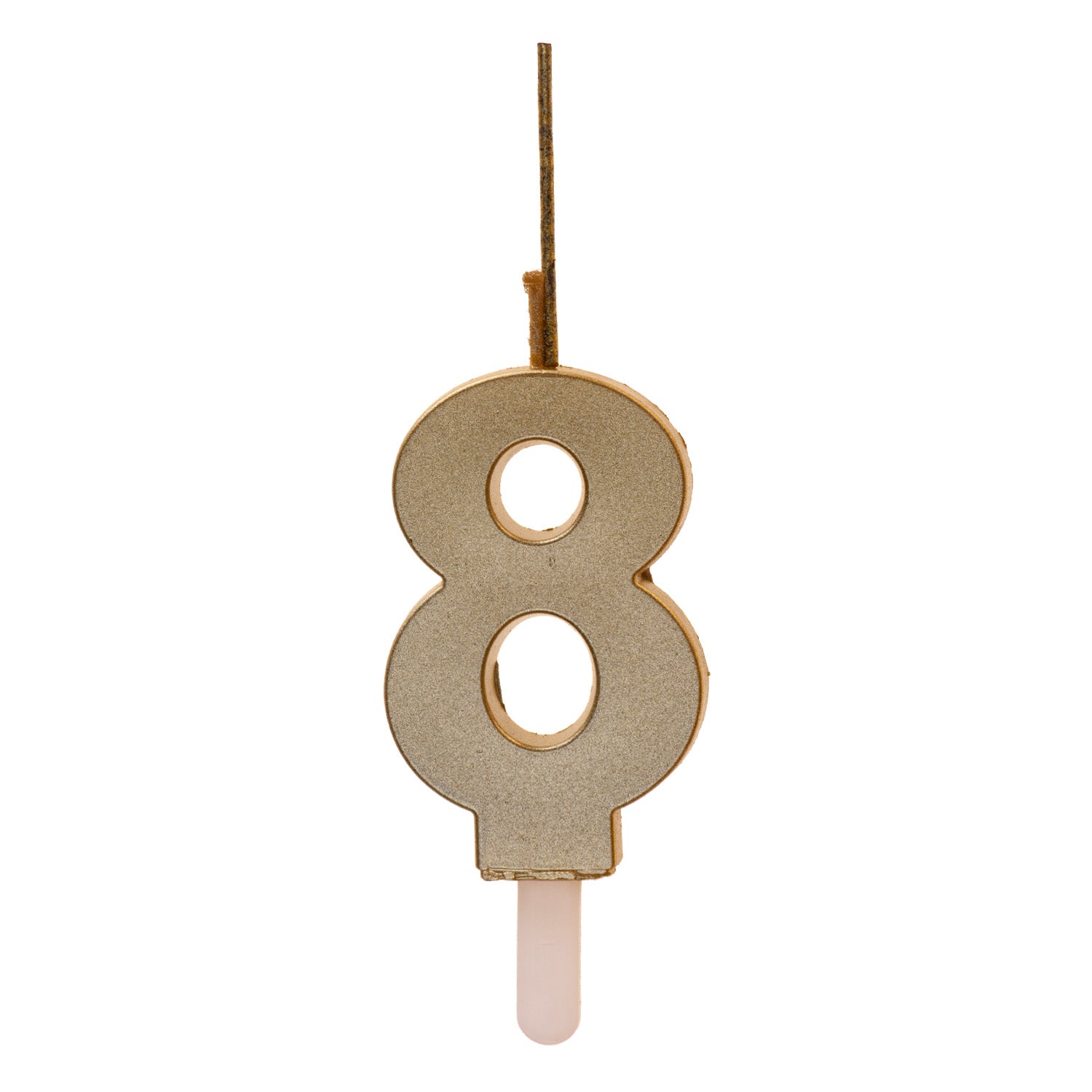 BOUGIES D'ANNIVERSAIRE PÉTILLANTES OR Nº8