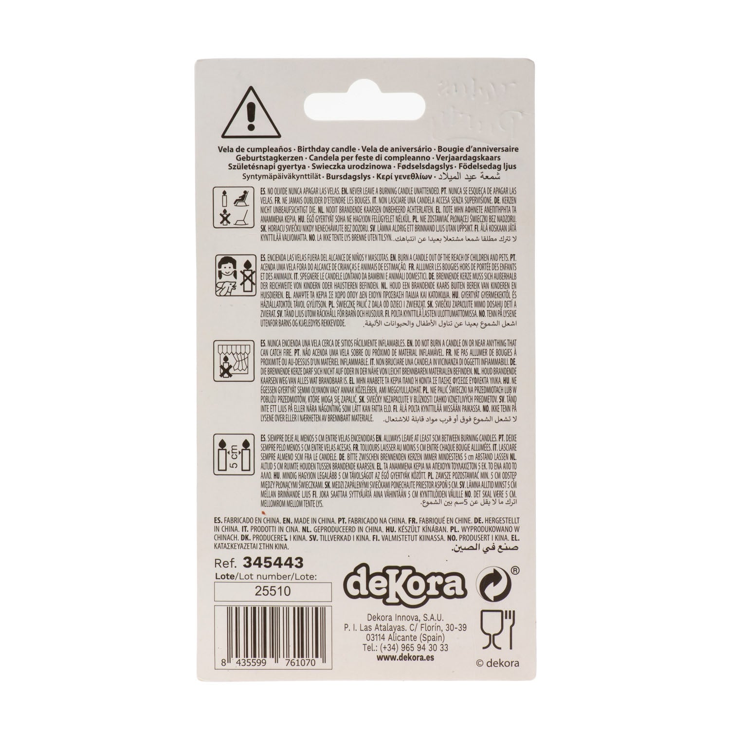 VELA DE ANIVERSÁRIO TWISTED CORES 10CM