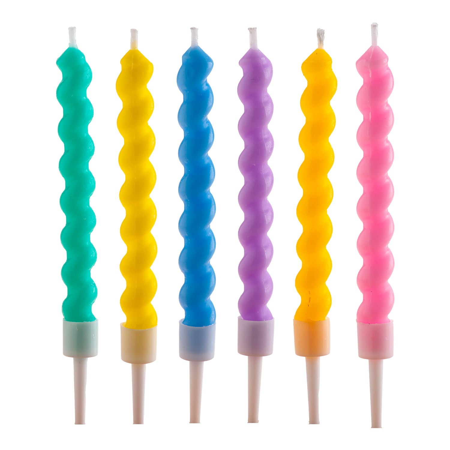 VELA DE CUMPLEAÑOS TWISTED COLORES 10CM