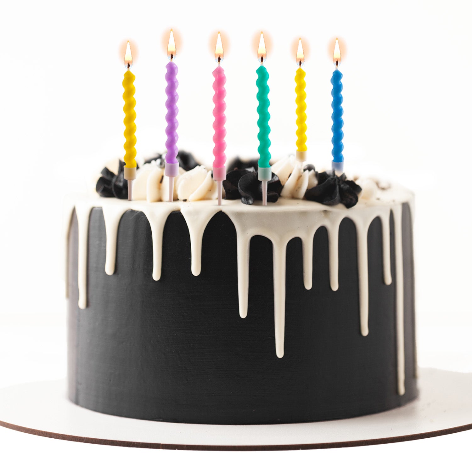 VELA DE ANIVERSÁRIO TWISTED CORES 10CM