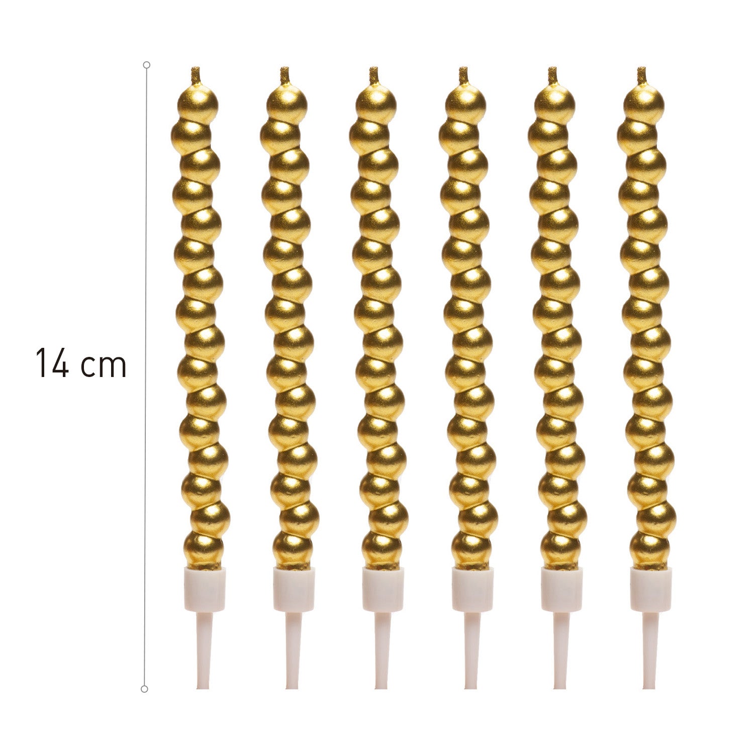 VELAS BURBUJA COLOR ORO 14CM
