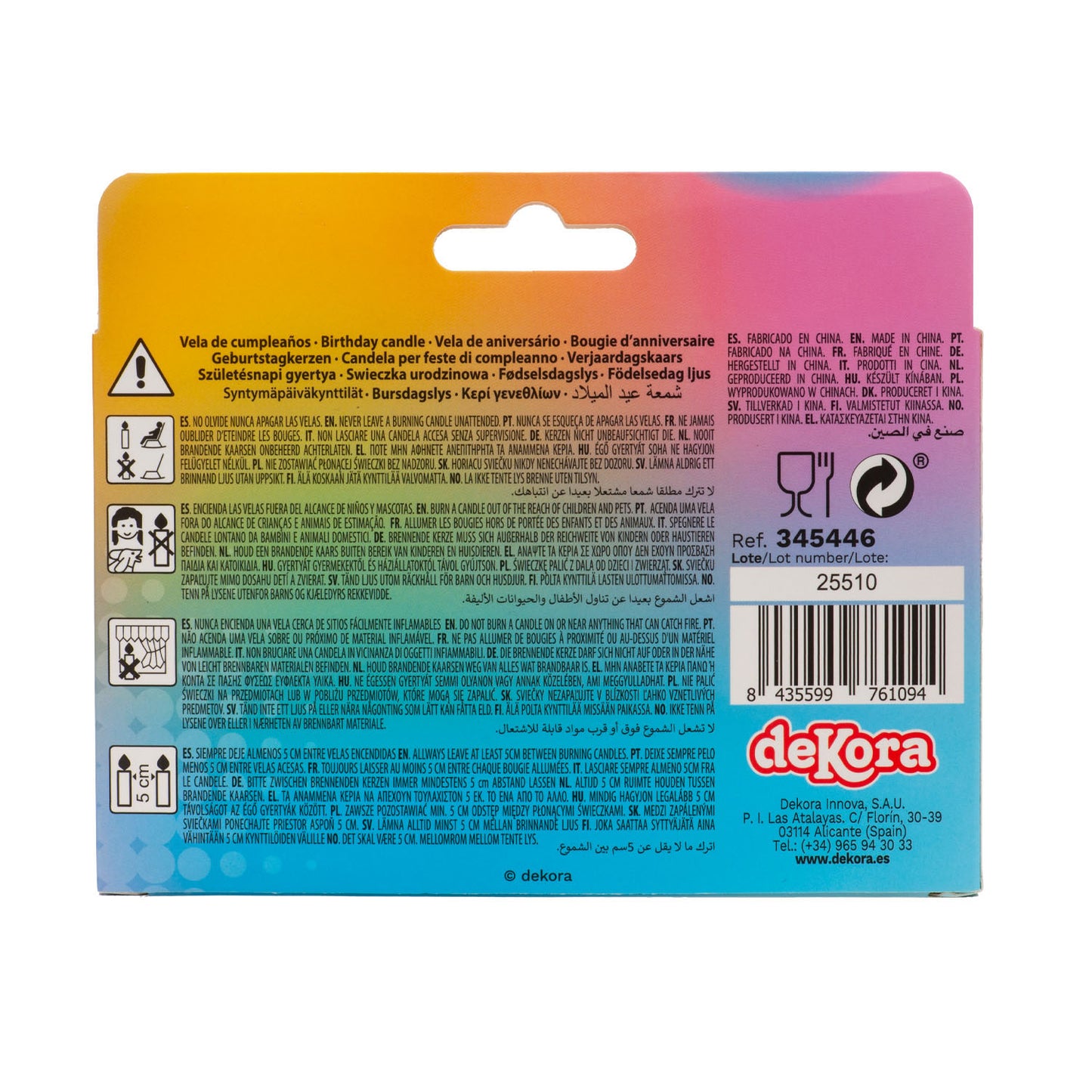 BIRTHDAY CANDLES HAPPY BIRTHDAY LETTERS 8CM