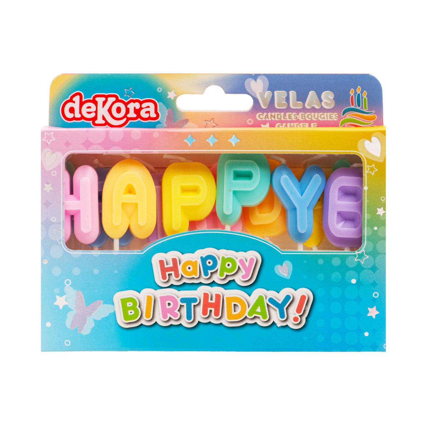 BIRTHDAY CANDLES HAPPY BIRTHDAY LETTERS 8CM