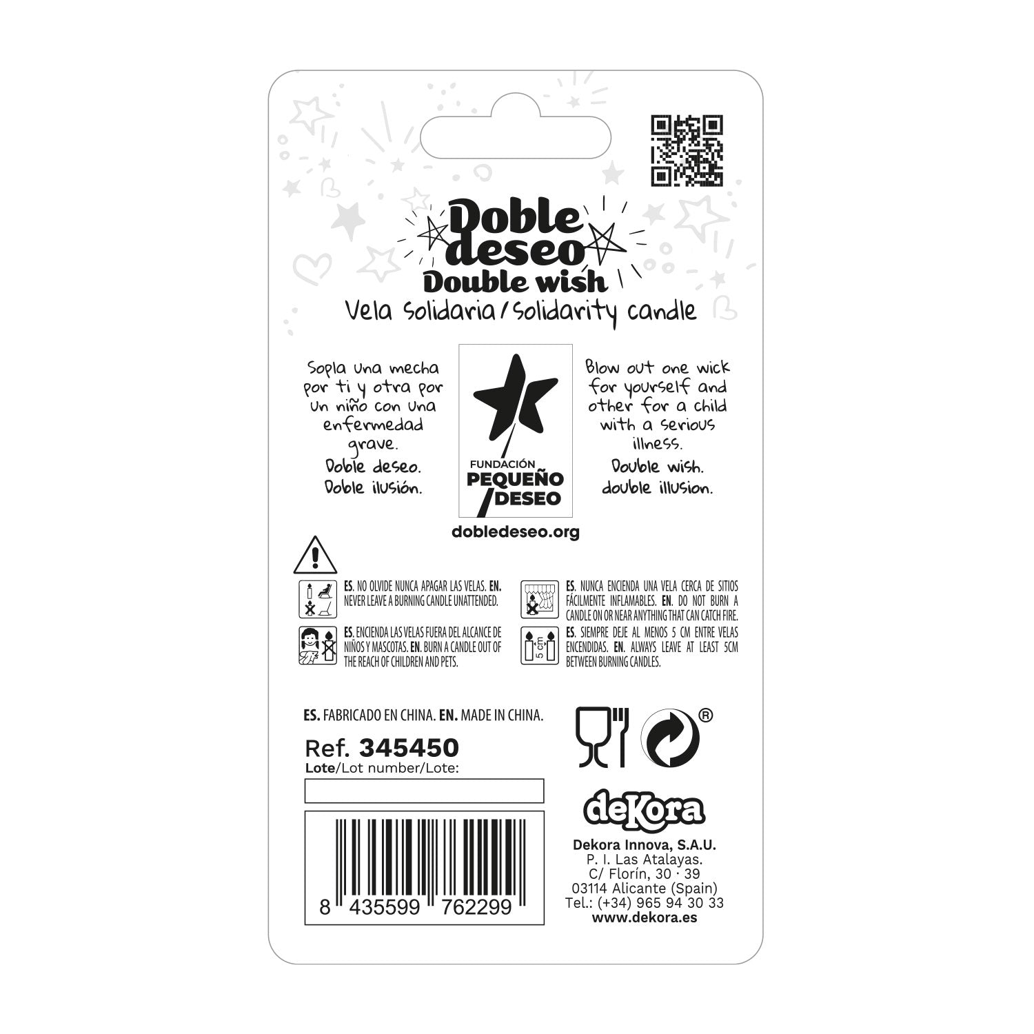 DOUBLE STAR SOLIDARITY BIRTHDAY CANDLE | Nº0