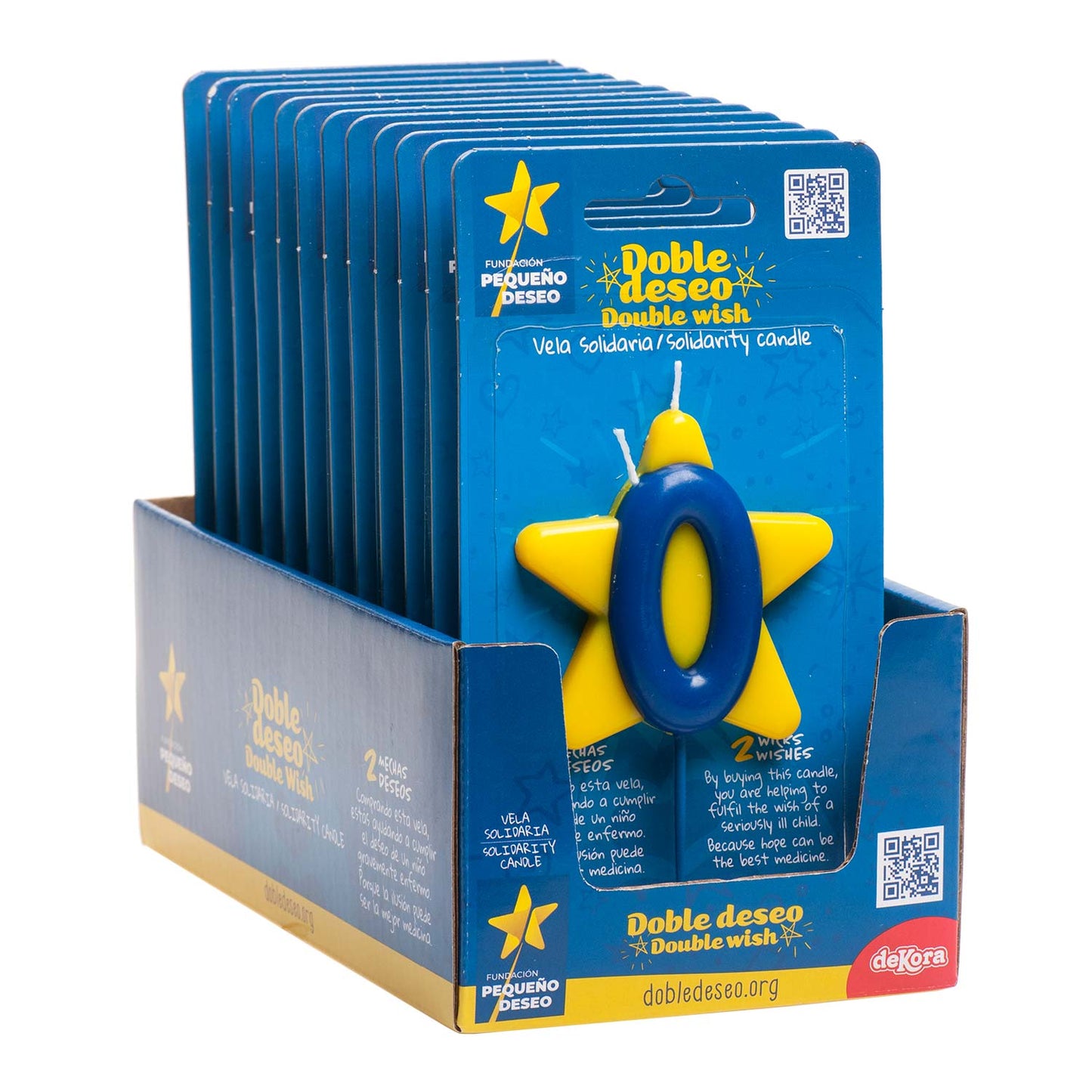 VELA ANIVERSÁRIO SOLIDARIEDADE ESTRELA DESEJO DUPLO | Nº0