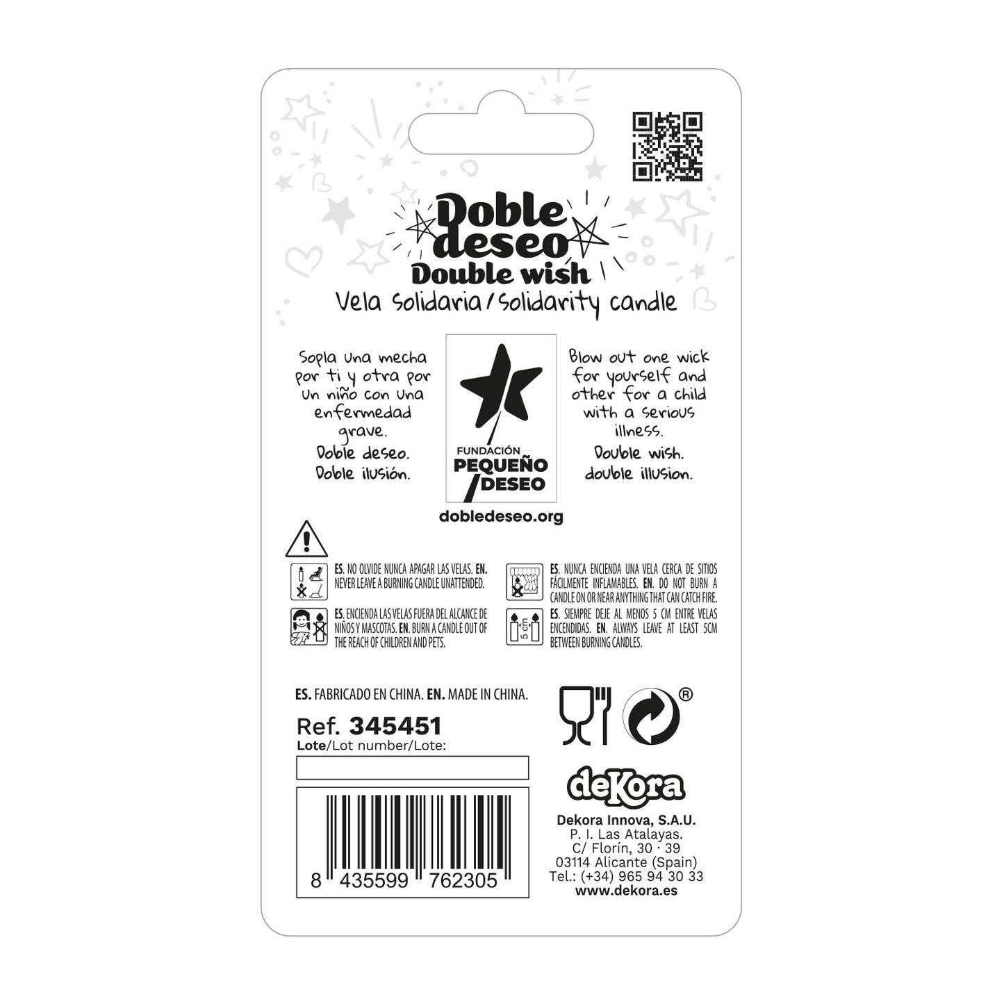 DOUBLE STAR SOLIDARITY BIRTHDAY CANDLE | Nº1