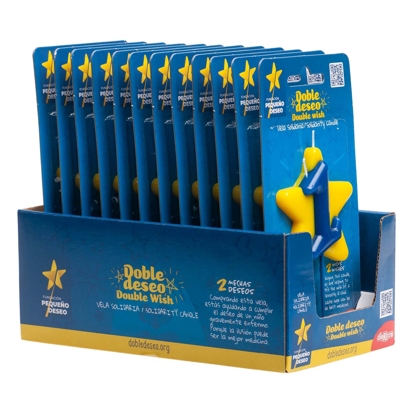 VELA ANIVERSÁRIO SOLIDÁRIA ESTRELA DESEJO DUPLO | Nº1