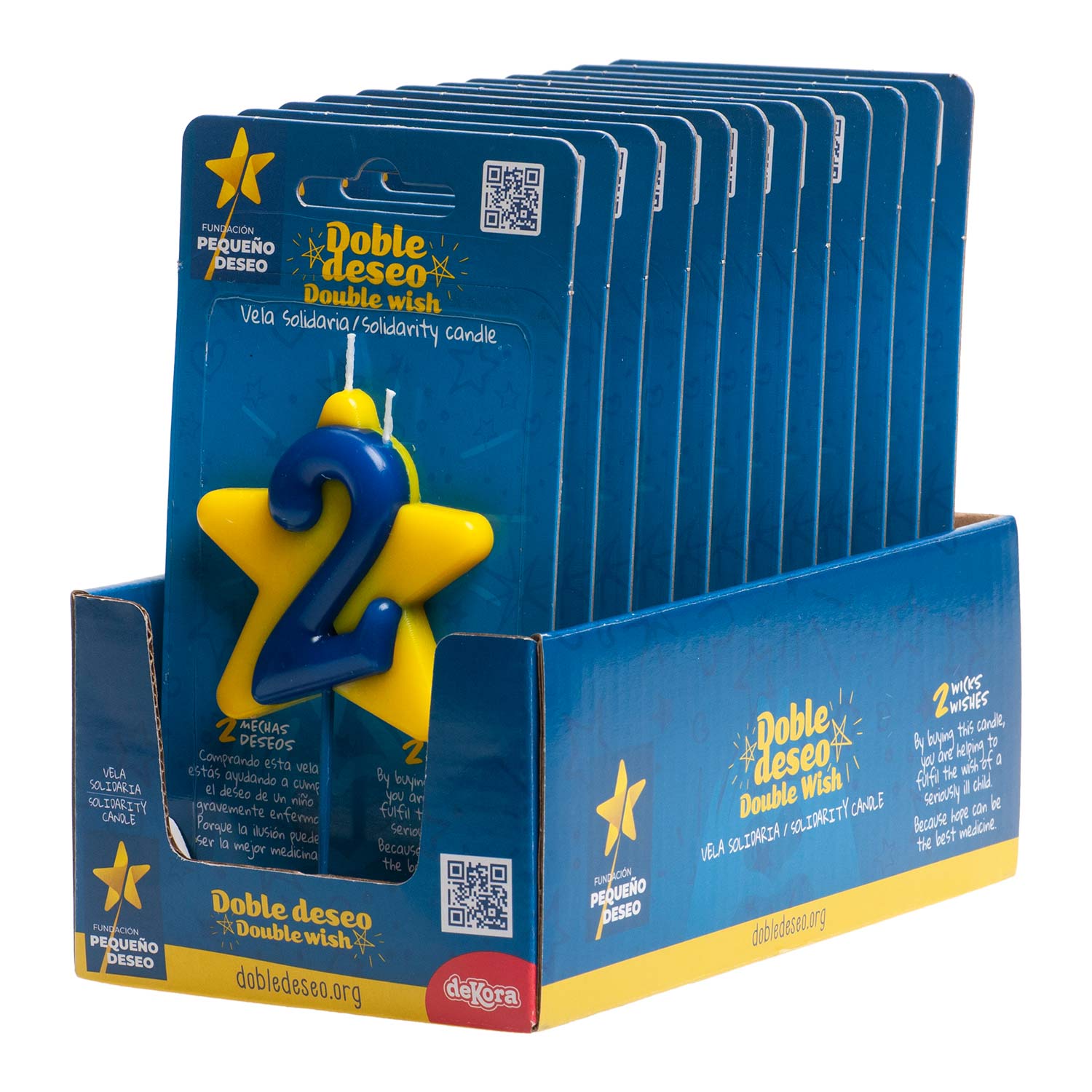 VELA ANIVERSÁRIO SOLIDÁRIA ESTRELA DESEJO DUPLO | Nº2