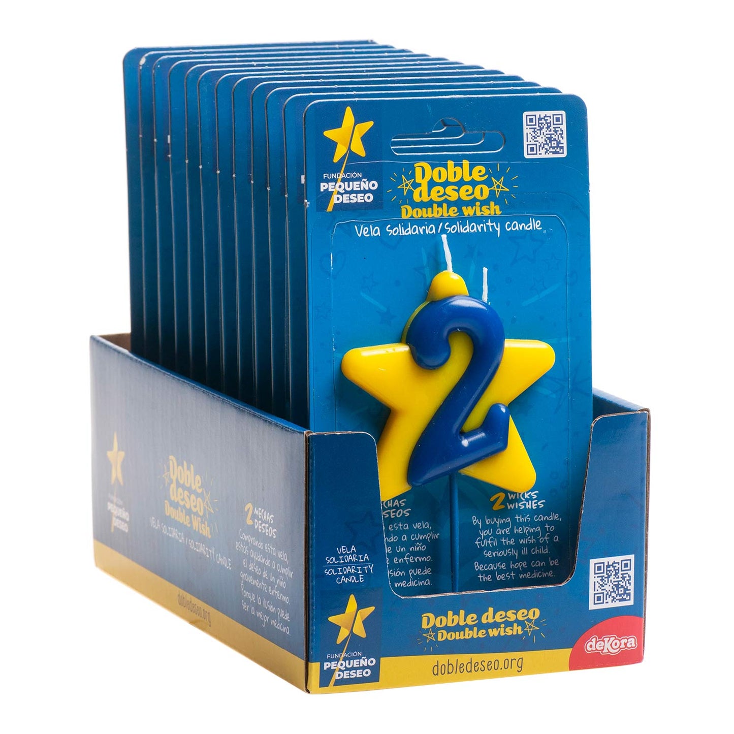 VELA ANIVERSÁRIO SOLIDÁRIA ESTRELA DESEJO DUPLO | Nº2