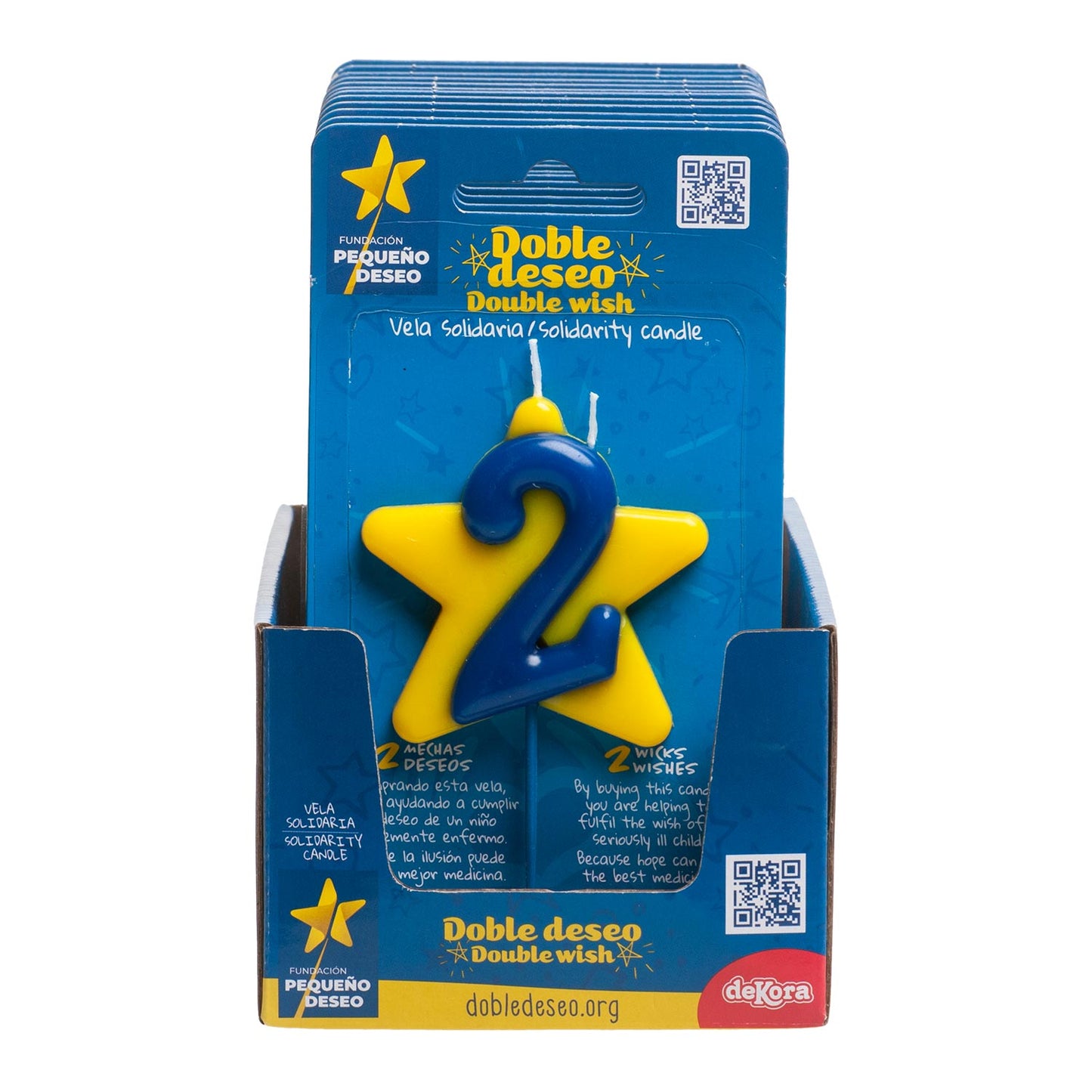 VELA ANIVERSÁRIO SOLIDÁRIA ESTRELA DESEJO DUPLO | Nº2