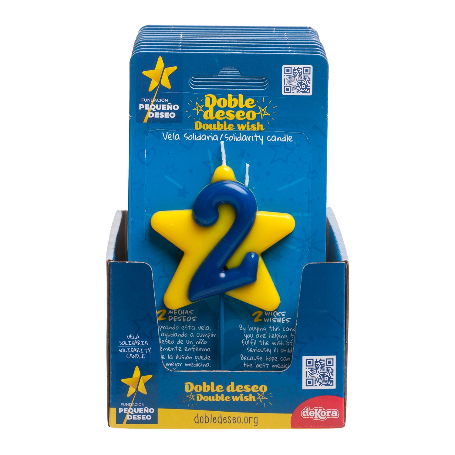 VELA ANIVERSÁRIO SOLIDÁRIA ESTRELA DESEJO DUPLO | Nº2