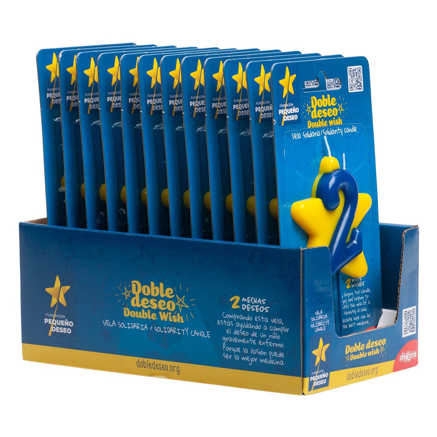 VELA ANIVERSÁRIO SOLIDÁRIA ESTRELA DESEJO DUPLO | Nº2