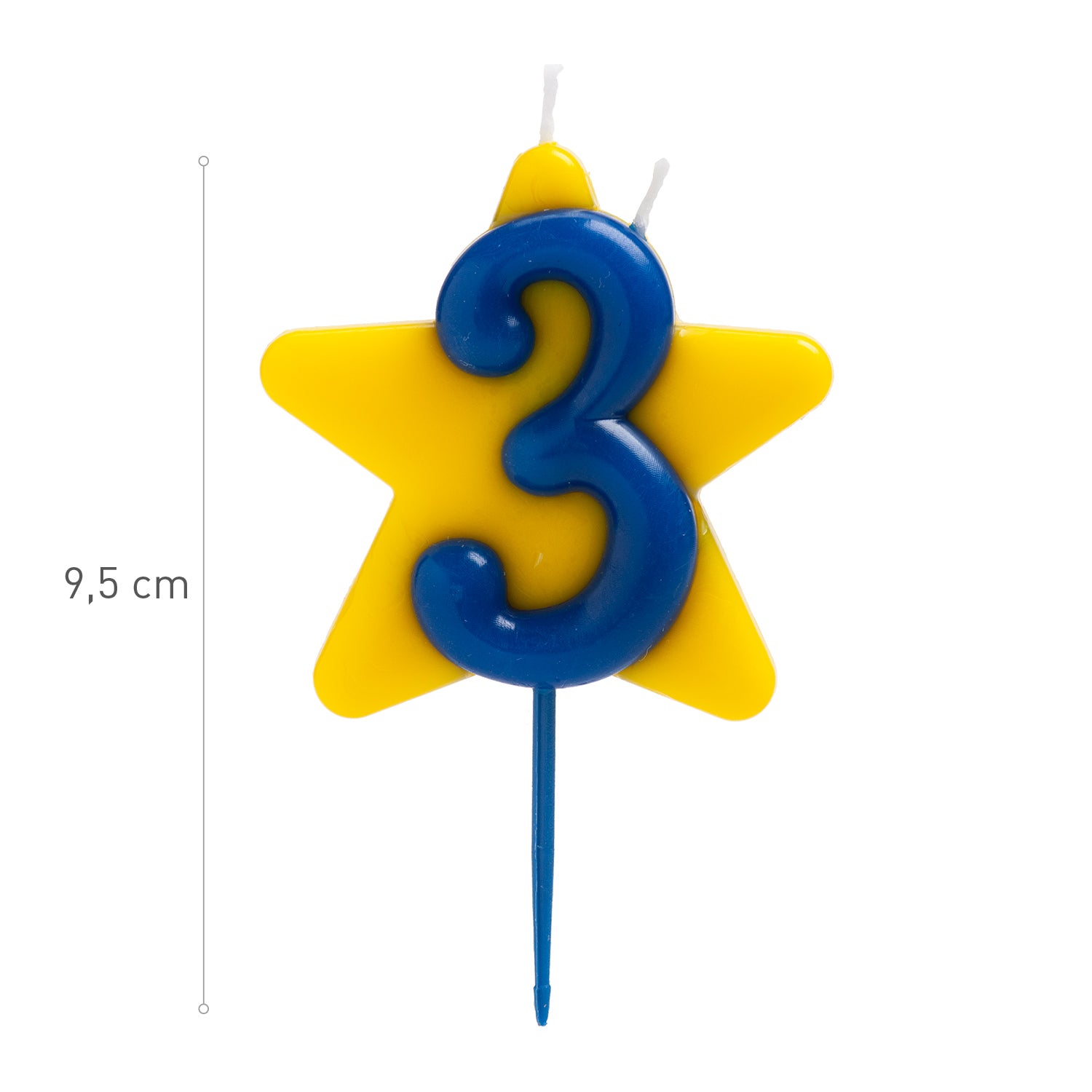 VELA ANIVERSÁRIO SOLIDÁRIA ESTRELA DESEJO DUPLO | Nº3
