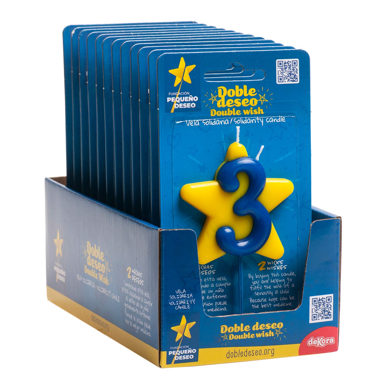 DOUBLE STAR SOLIDARITY BIRTHDAY CANDLE | Nº3