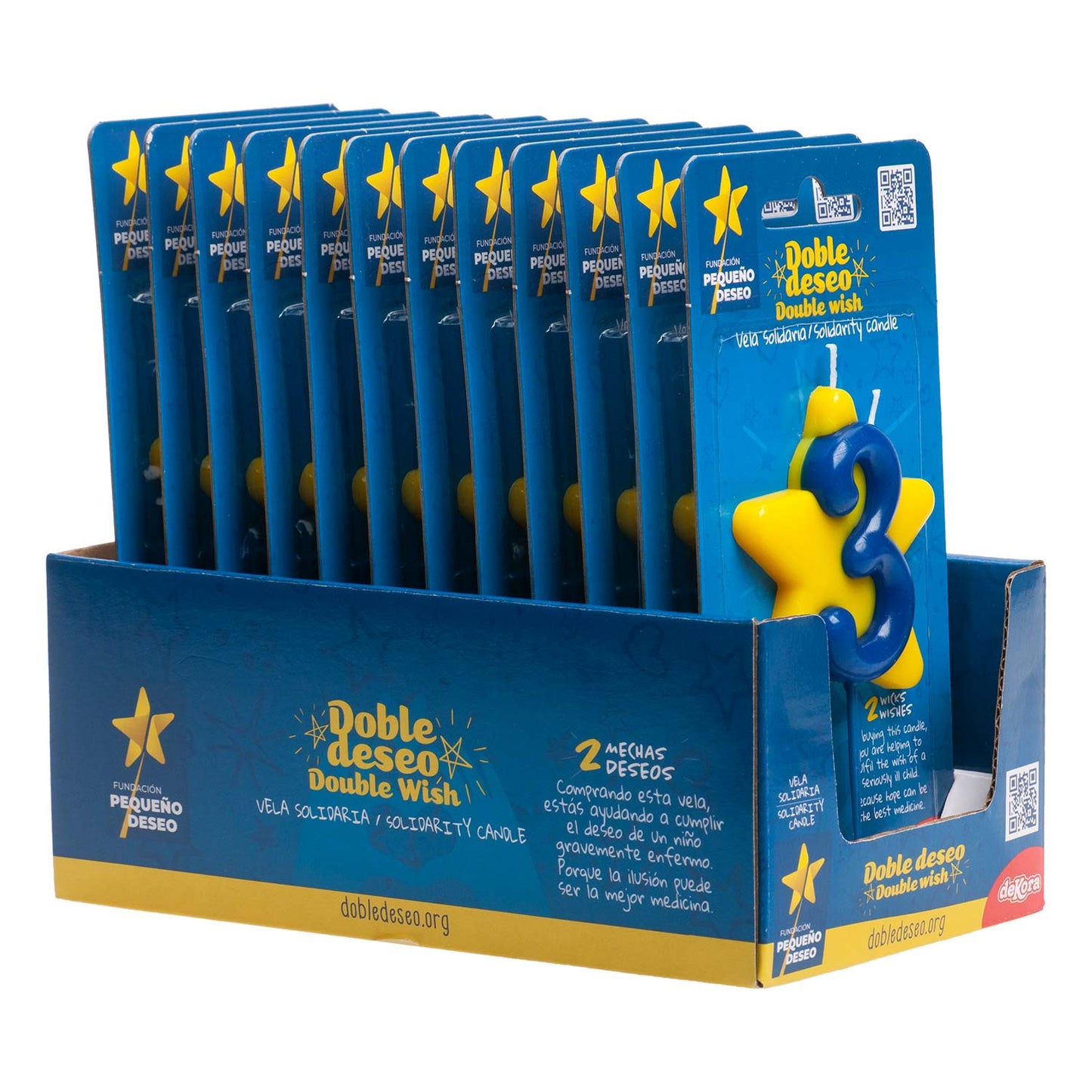 VELA ANIVERSÁRIO SOLIDÁRIA ESTRELA DESEJO DUPLO | Nº3